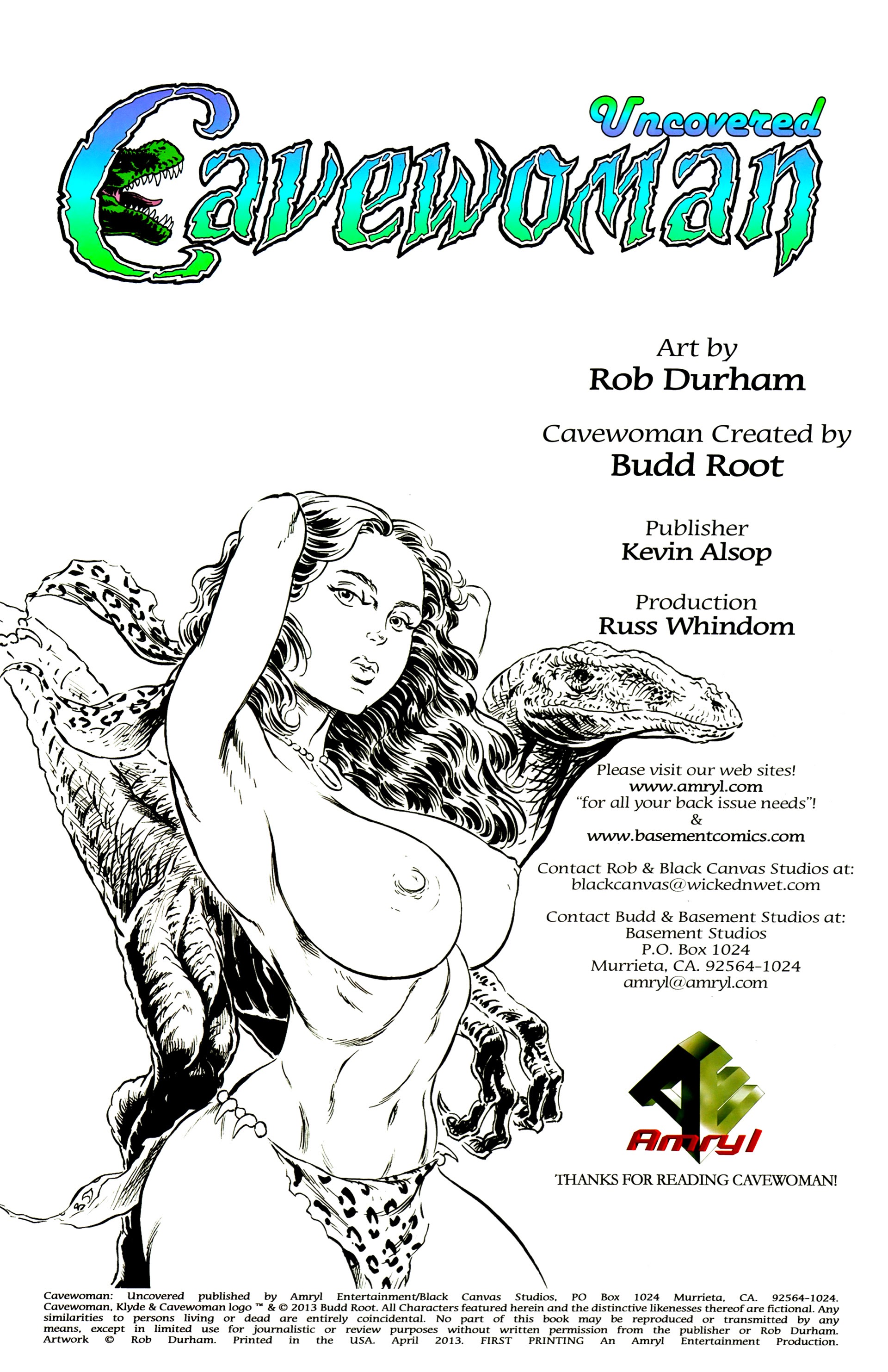 Read online Cavewoman Uncovered Pinup Book Budd Root Special Edition comic -  Issue # Full - 2