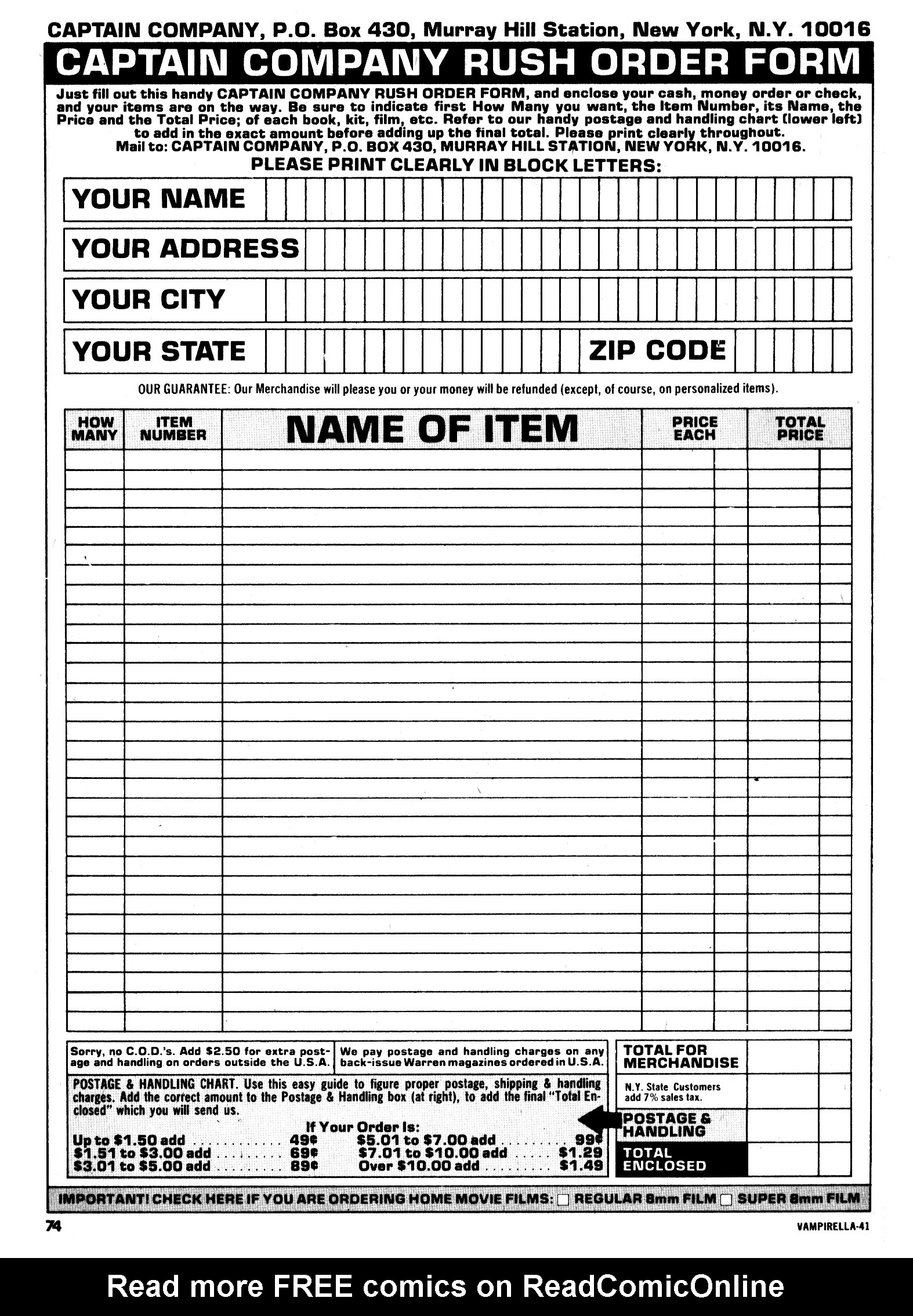 Read online Vampirella (1969) comic -  Issue #41 - 74