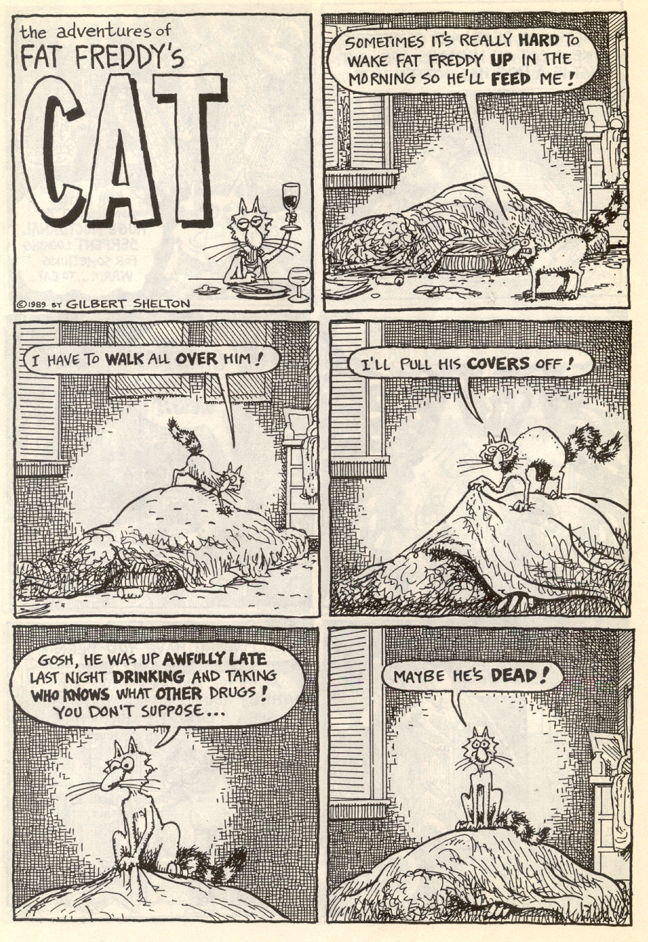 Read online Adventures of Fat Freddy's Cat comic -  Issue #7 - 14