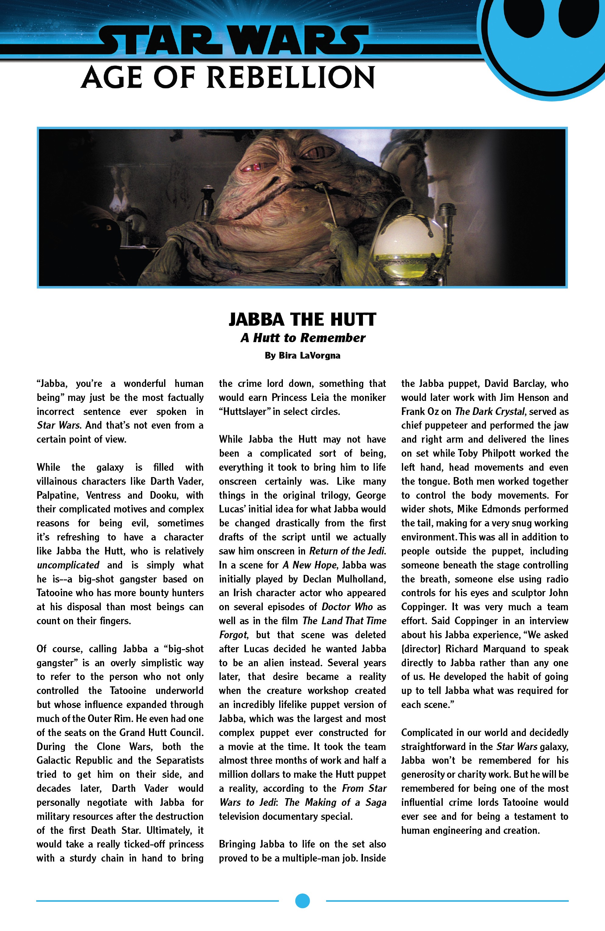 Read online Star Wars: Age Of Rebellion comic -  Issue # Jabba The Hutt - 24