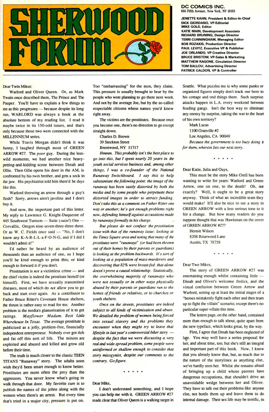 Read online Green Arrow (1988) comic -  Issue #32 - 27