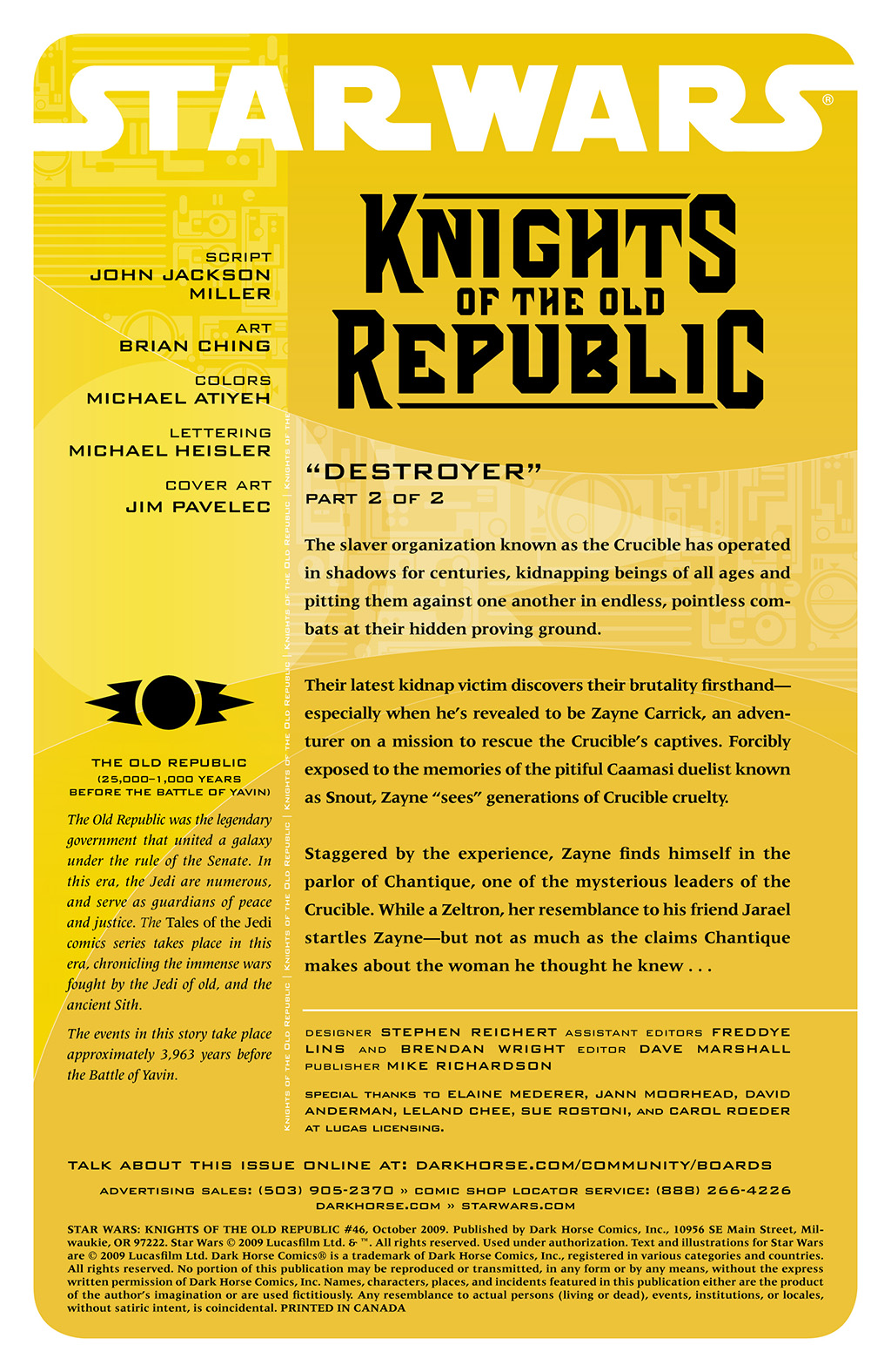 Read online Star Wars: Knights Of The Old Republic comic -  Issue #46 - 2