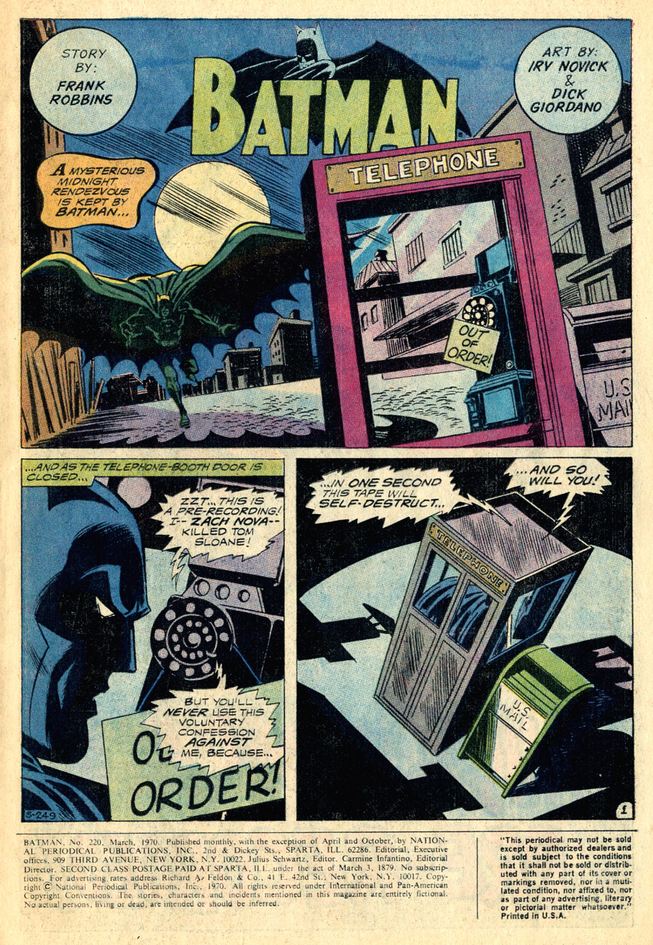 Read online Batman (1940) comic -  Issue #220 - 3
