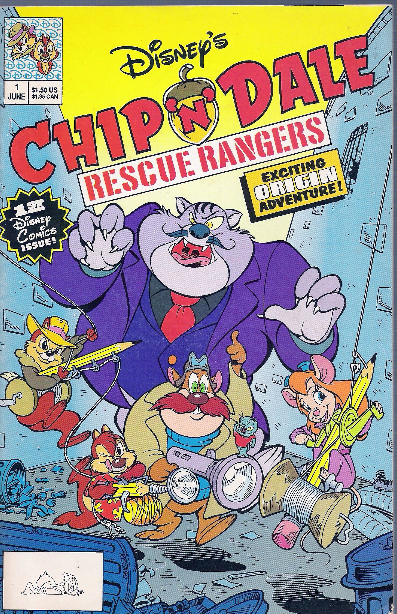 Read online Disney's Chip 'N Dale Rescue Rangers comic -  Issue #1 - 1