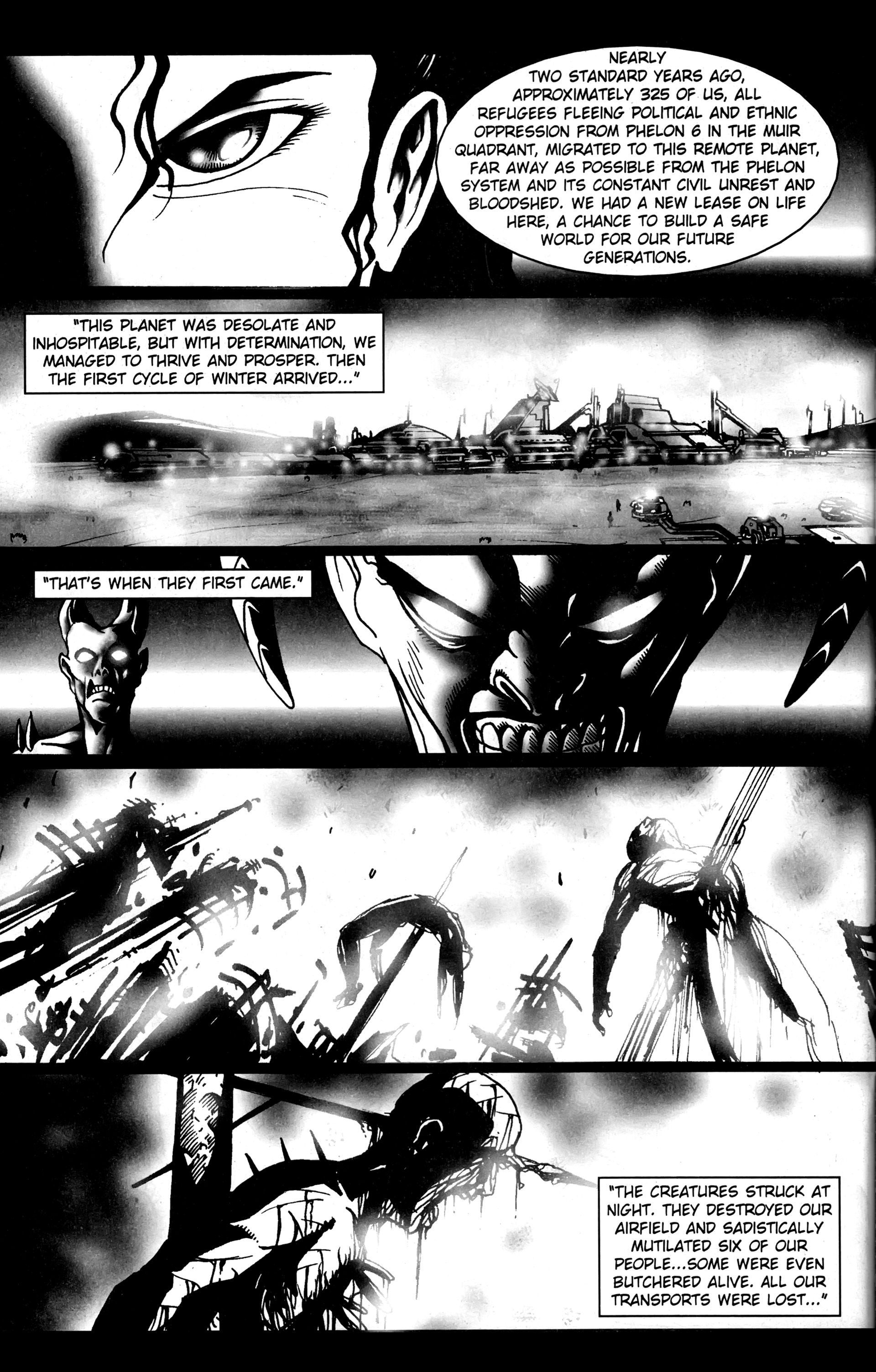 Read online Warrior Nun: Black & White comic -  Issue #20 - 7