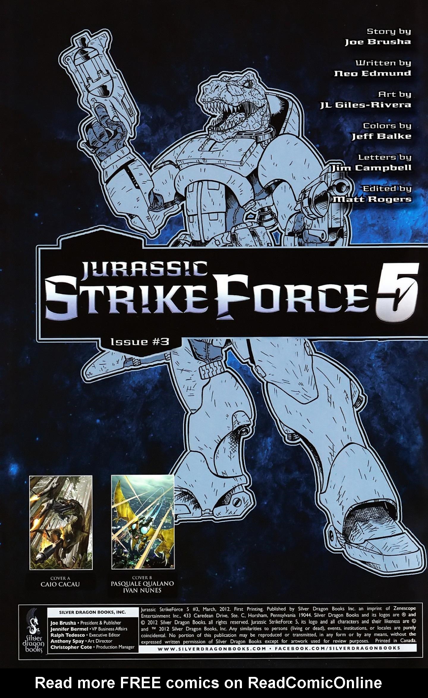 Read online Jurassic StrikeForce 5 comic -  Issue #3 - 3