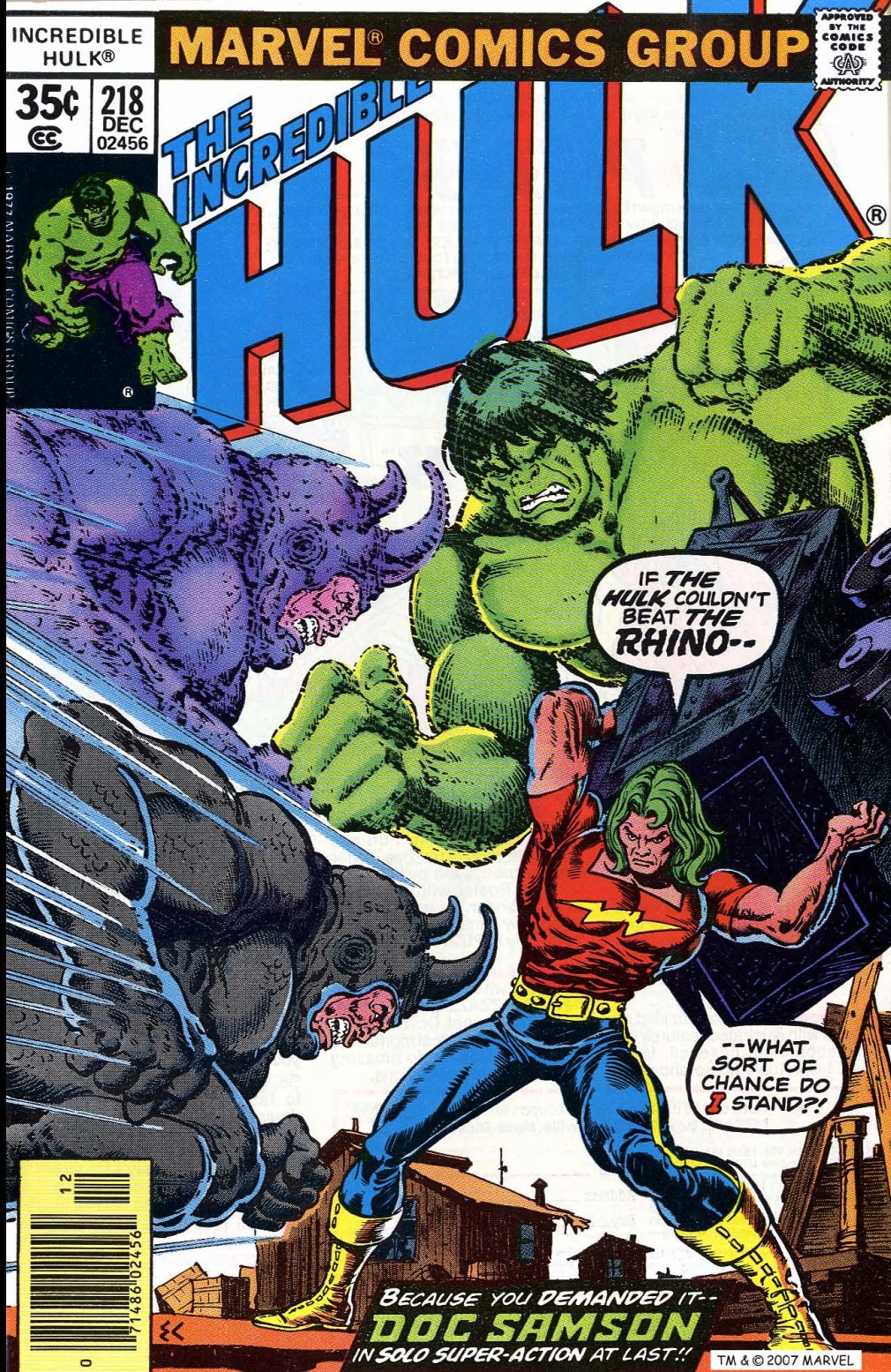Read online The Incredible Hulk (1968) comic -  Issue #218 - 1