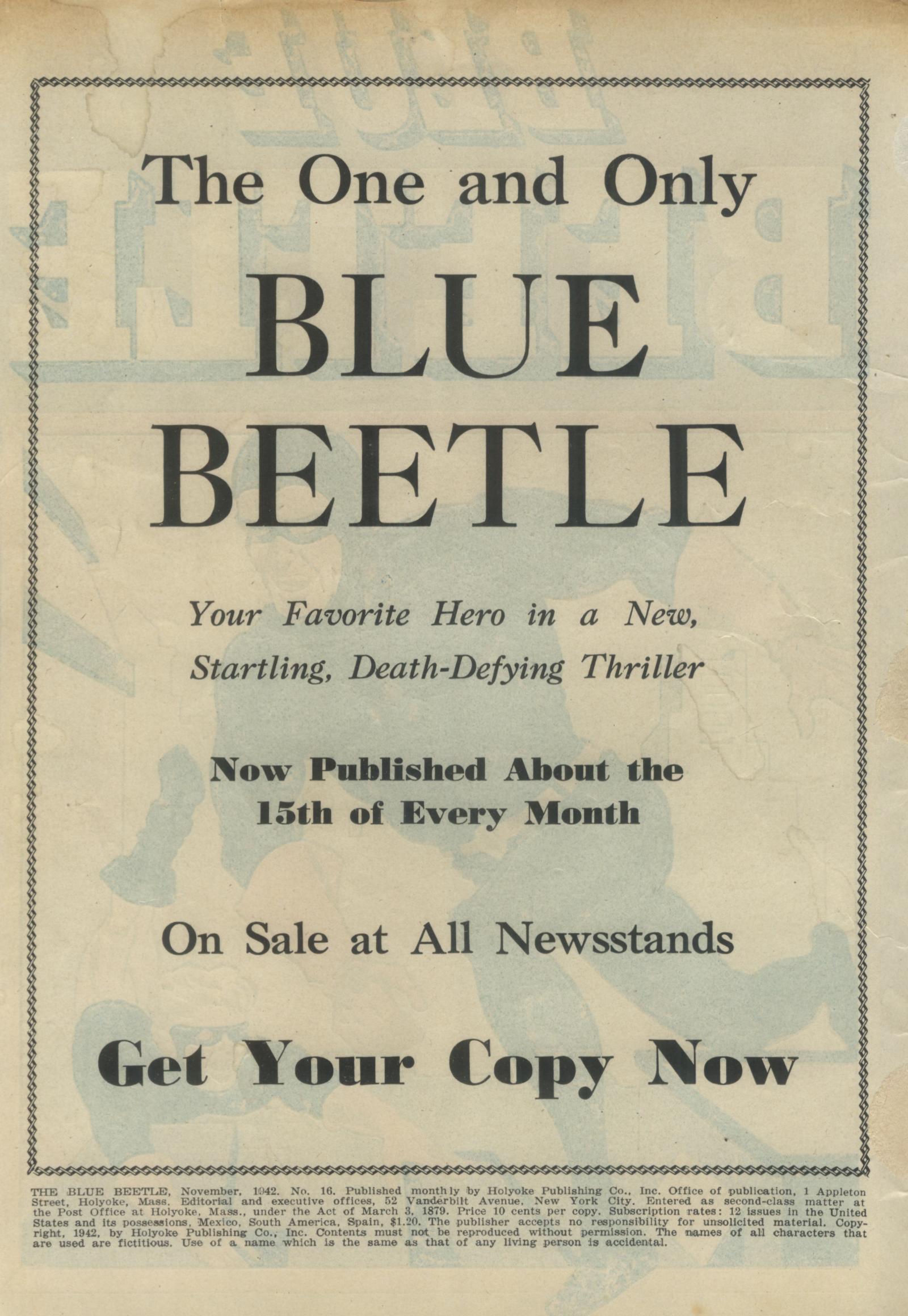 Read online The Blue Beetle comic -  Issue #16 - 2