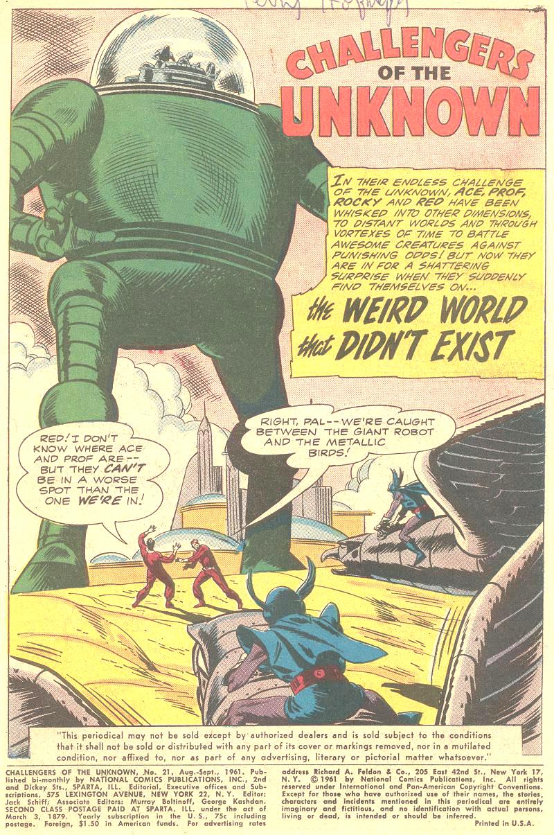 Challengers of the Unknown (1958) Issue #21 #21 - English 2