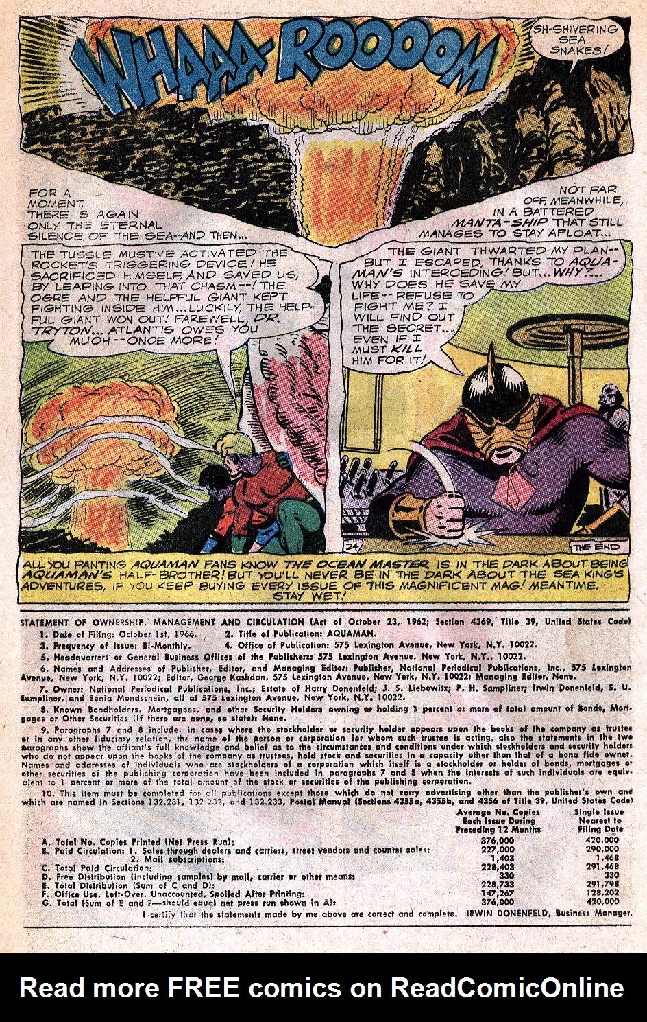 Read online Aquaman (1962) comic -  Issue #32 - 32