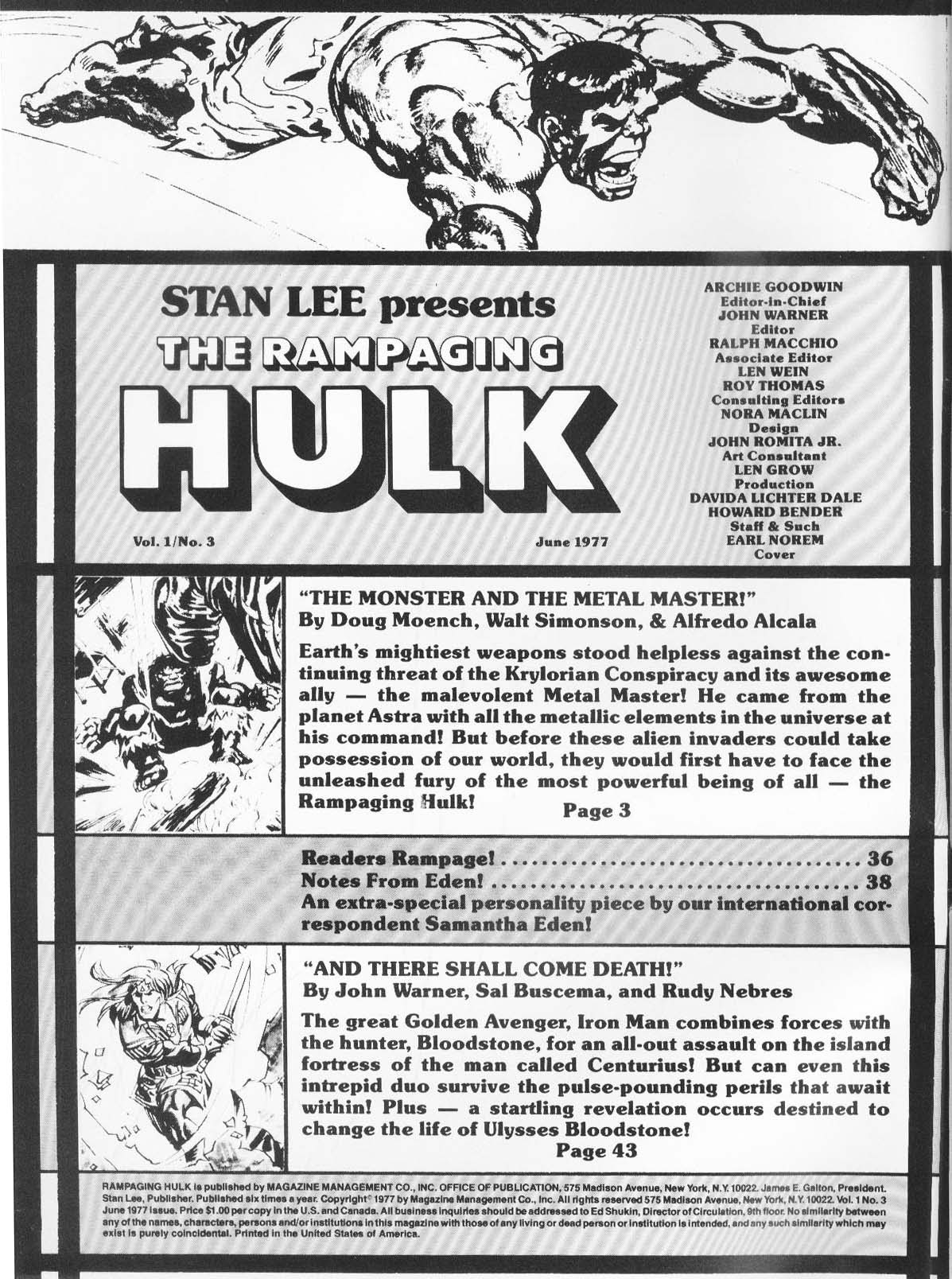 Read online The Rampaging Hulk comic -  Issue #3 - 2