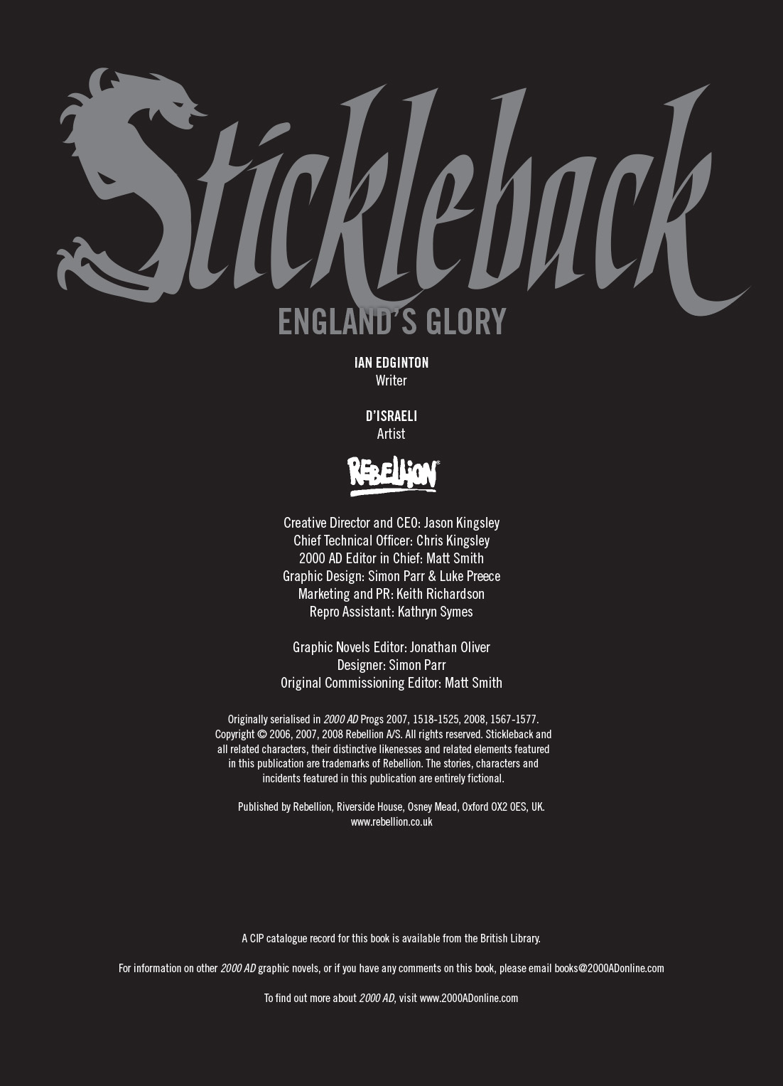 Read online Stickleback comic -  Issue # TPB 1 - 4