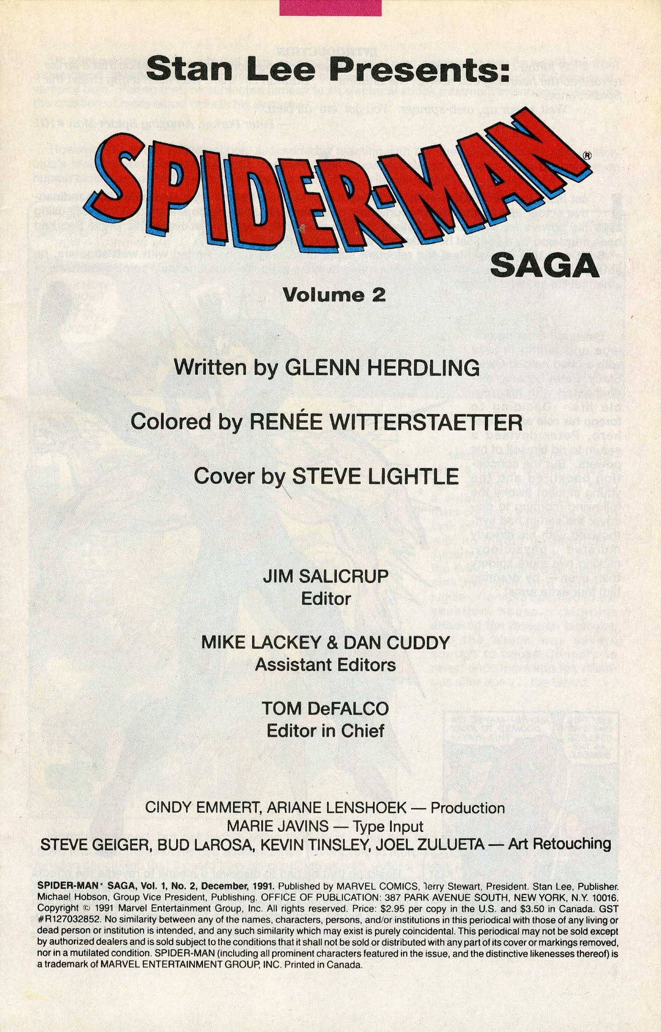 Read online Spider-Man Saga (1991) comic -  Issue #2 - 3