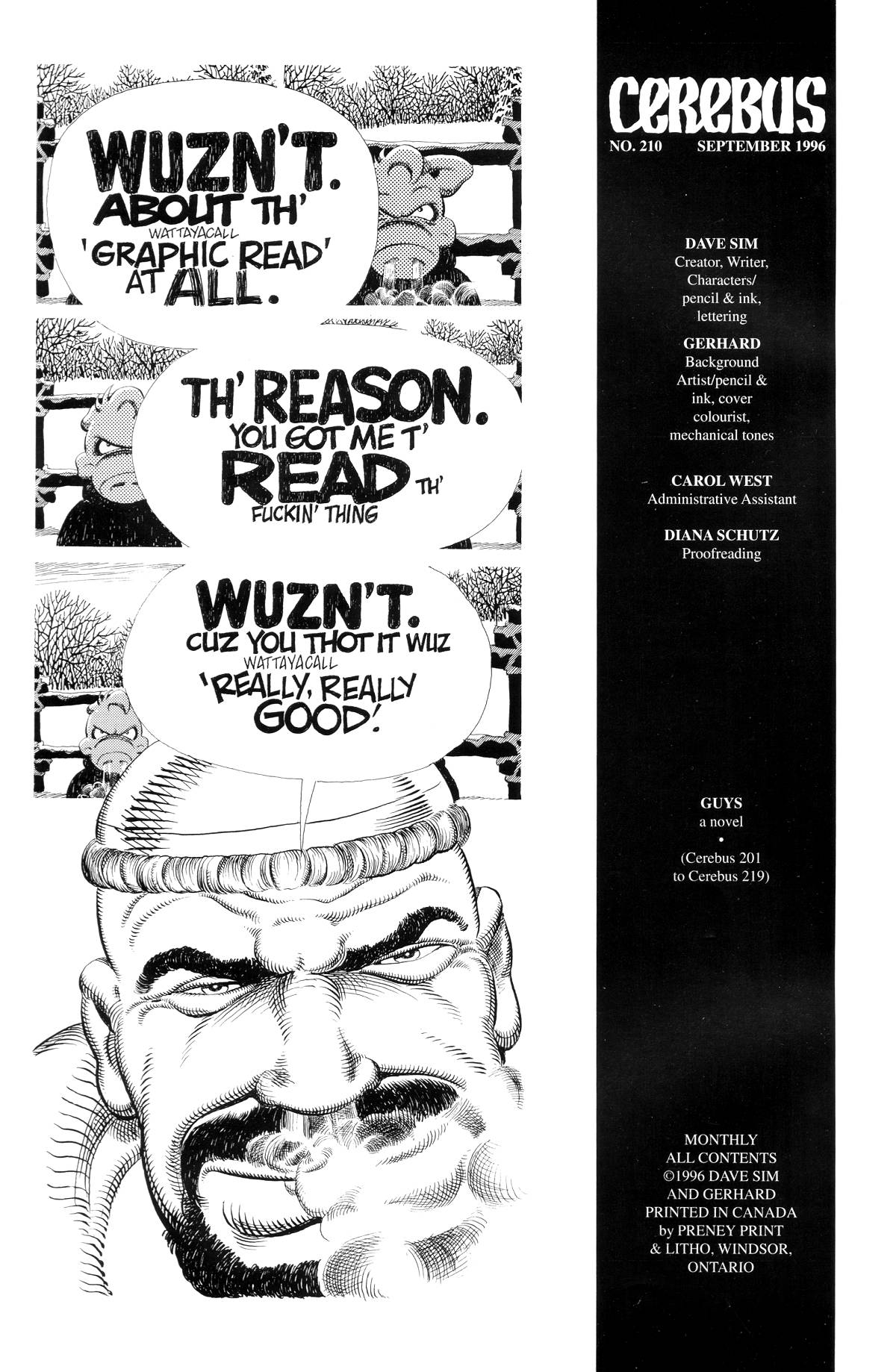 Read online Cerebus comic -  Issue #210 - 2