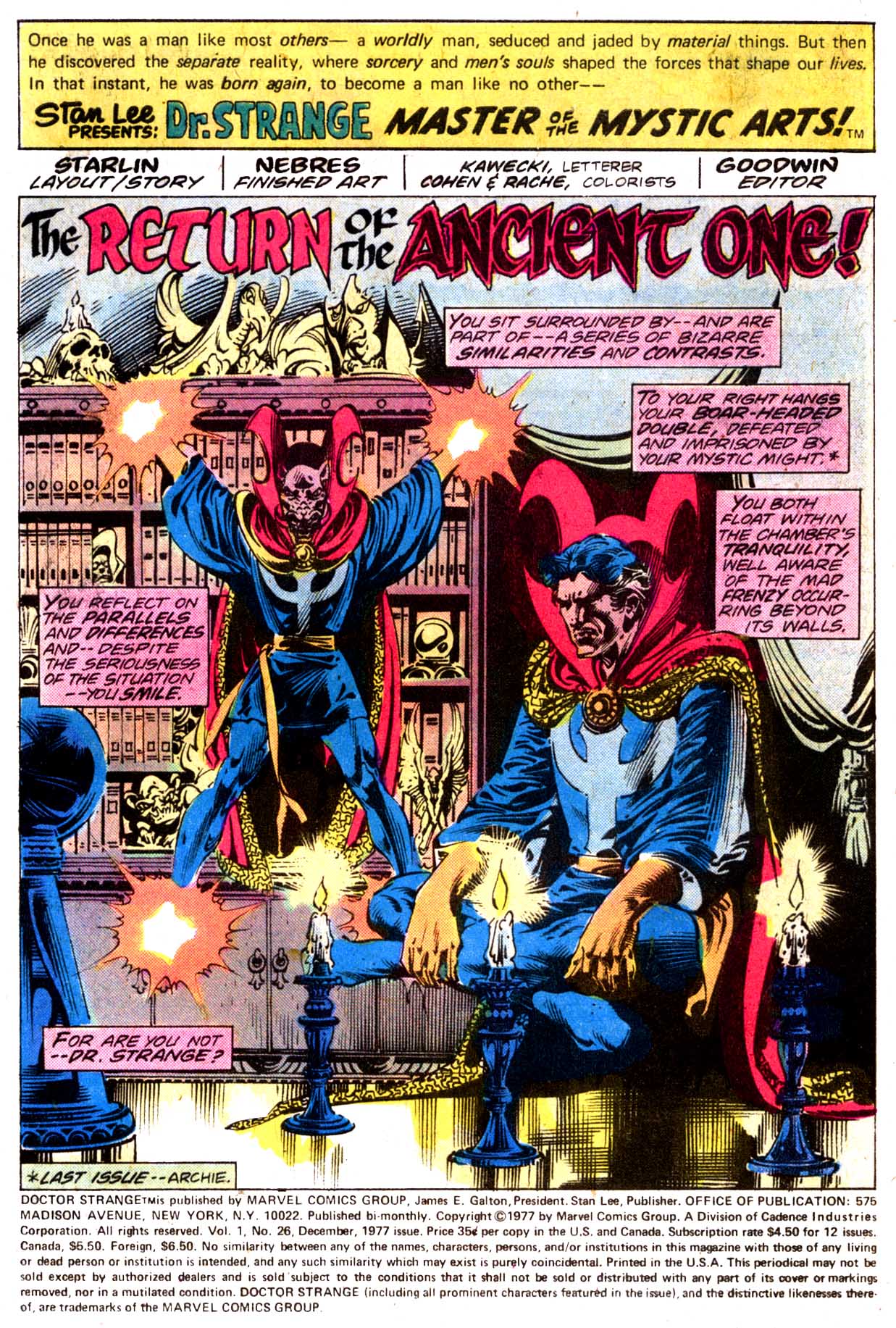 Read online Doctor Strange (1974) comic -  Issue #26 - 2