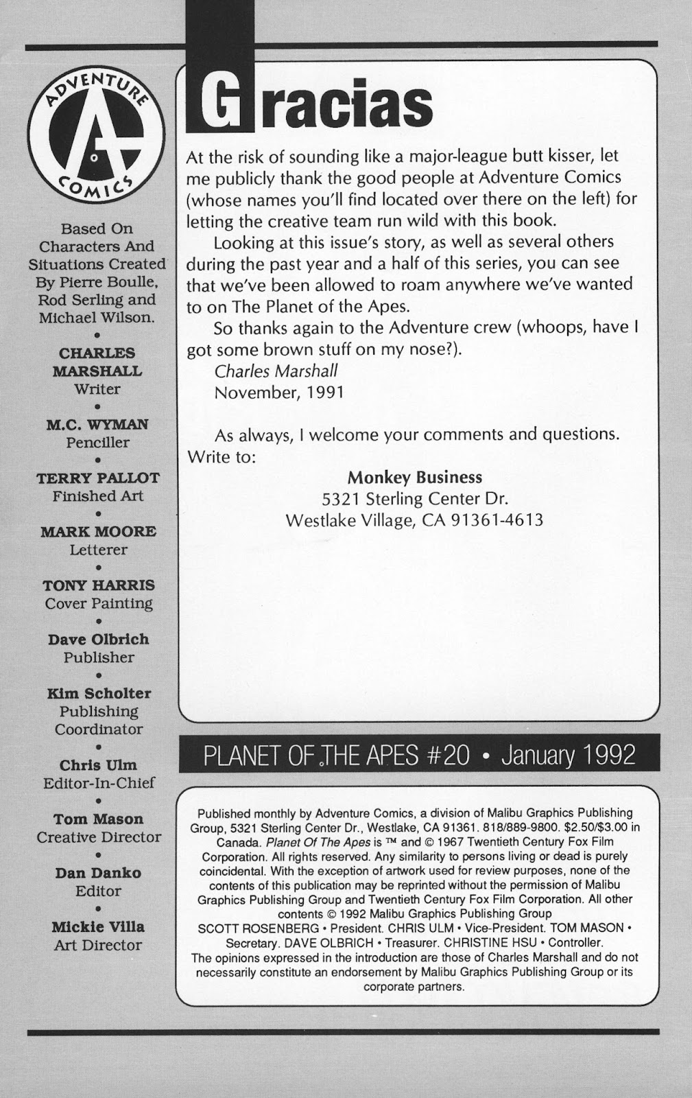 Planet of the Apes (1990) issue 20 - Page 2