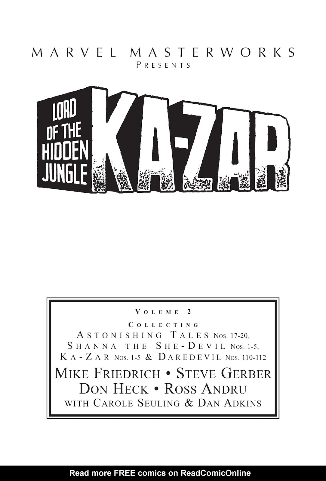 Marvel Masterworks: Ka-Zar issue TPB 2 - Page 2