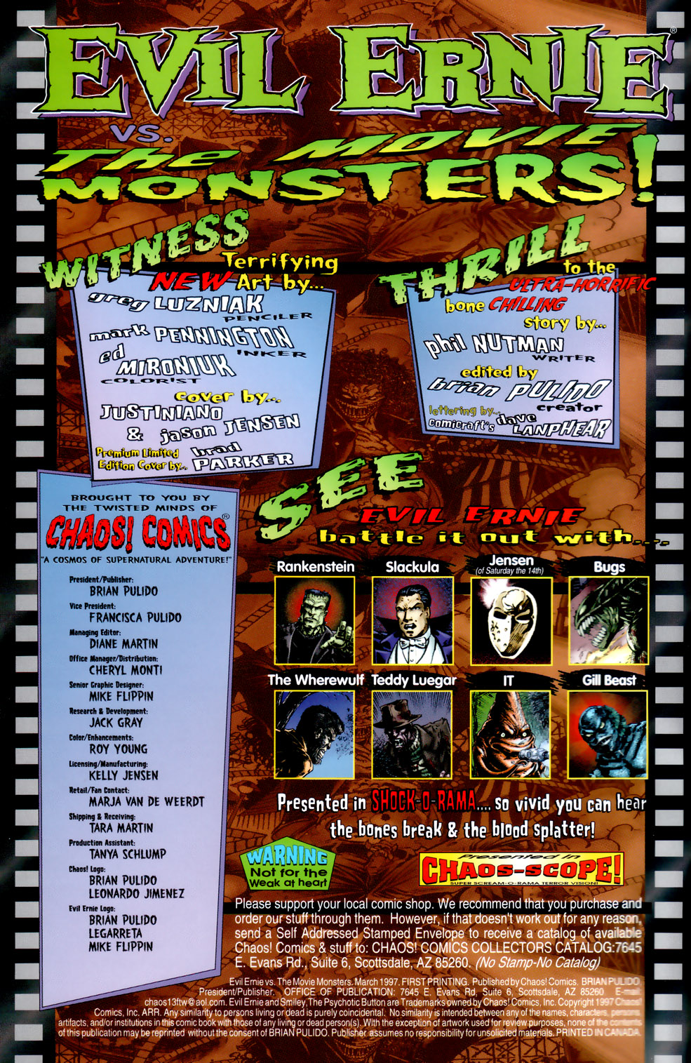 Read online Evil Ernie vs. the Movie Monsters comic -  Issue # Full - 2