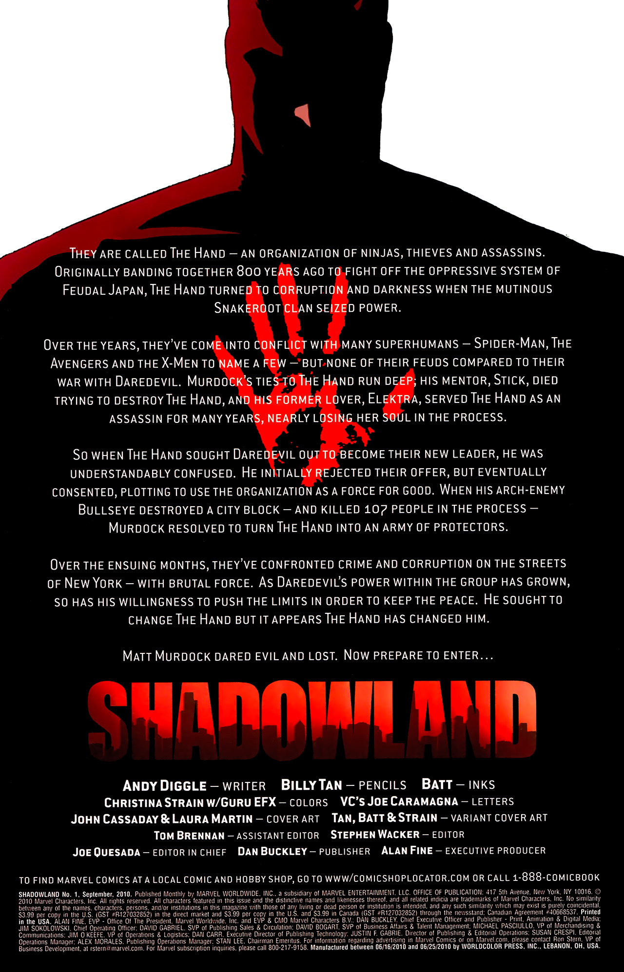 Read online Shadowland comic -  Issue #1 - 5