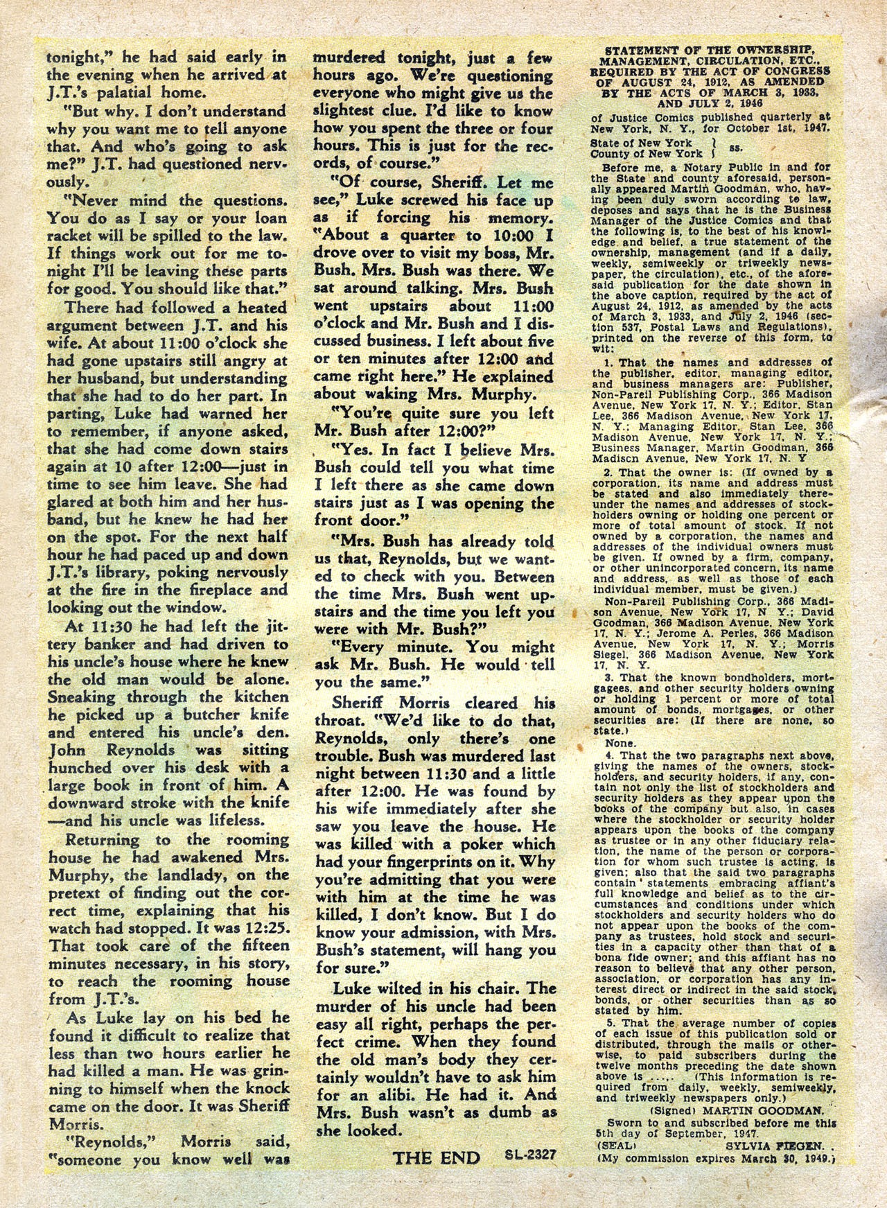 Read online Justice Comics (1947) comic -  Issue #2 - 34