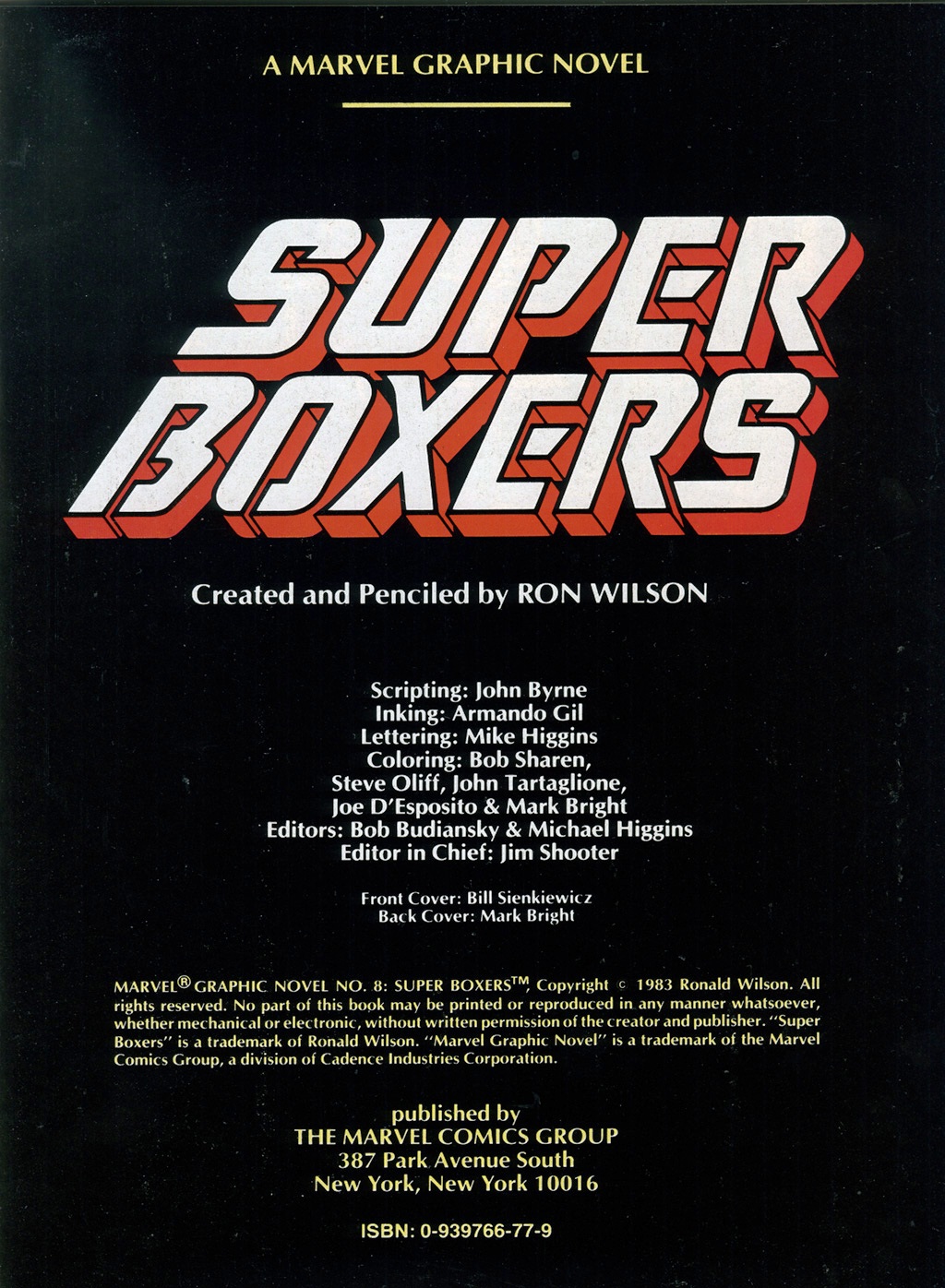 Read online Marvel Graphic Novel comic -  Issue #8 - Super Boxers - 3