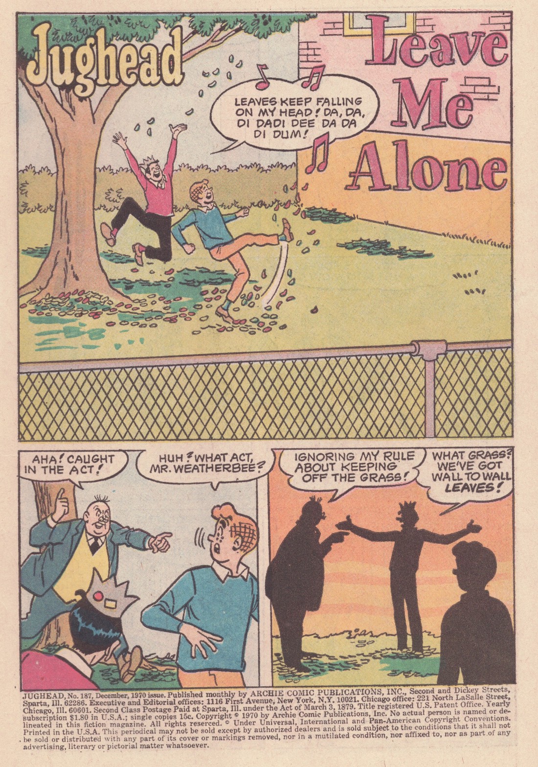 Read online Jughead (1965) comic -  Issue #187 - 2