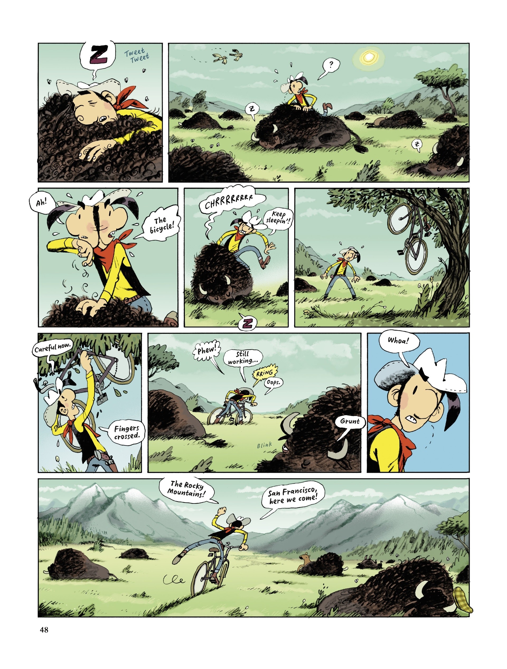 Read online Lucky Luke Saddles Up comic -  Issue # TPB - 48