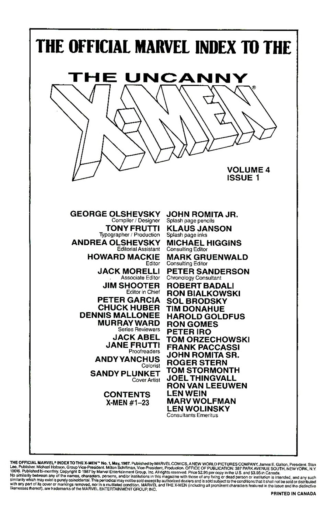 Read online The Official Marvel Index To The X-Men comic -  Issue #1 - 2