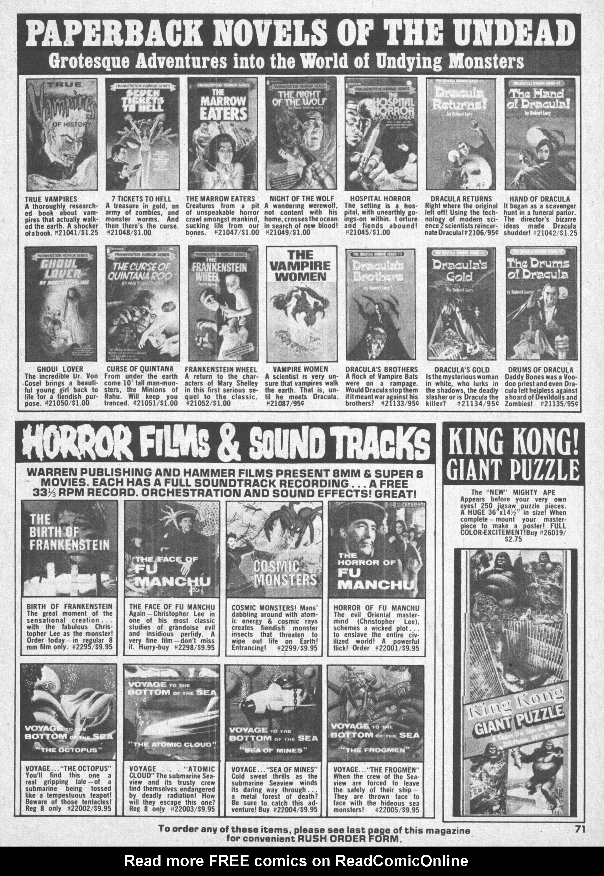 Read online Vampirella (1969) comic -  Issue #59 - 70