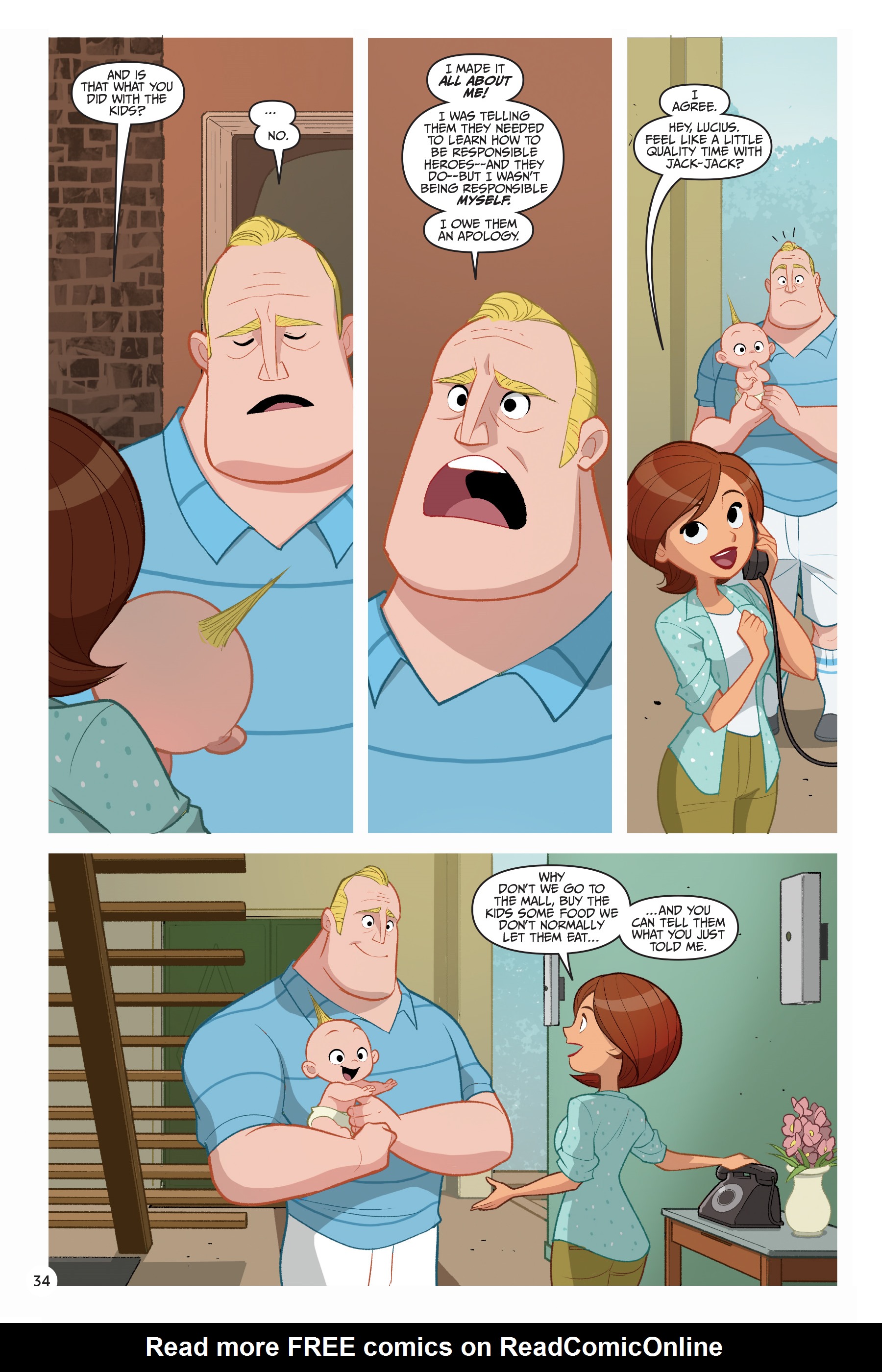 Read online Disney / Pixar The Incredibles 2: Crisis In Mid-Life! & Other Stories comic -  Issue # _TPB - 34