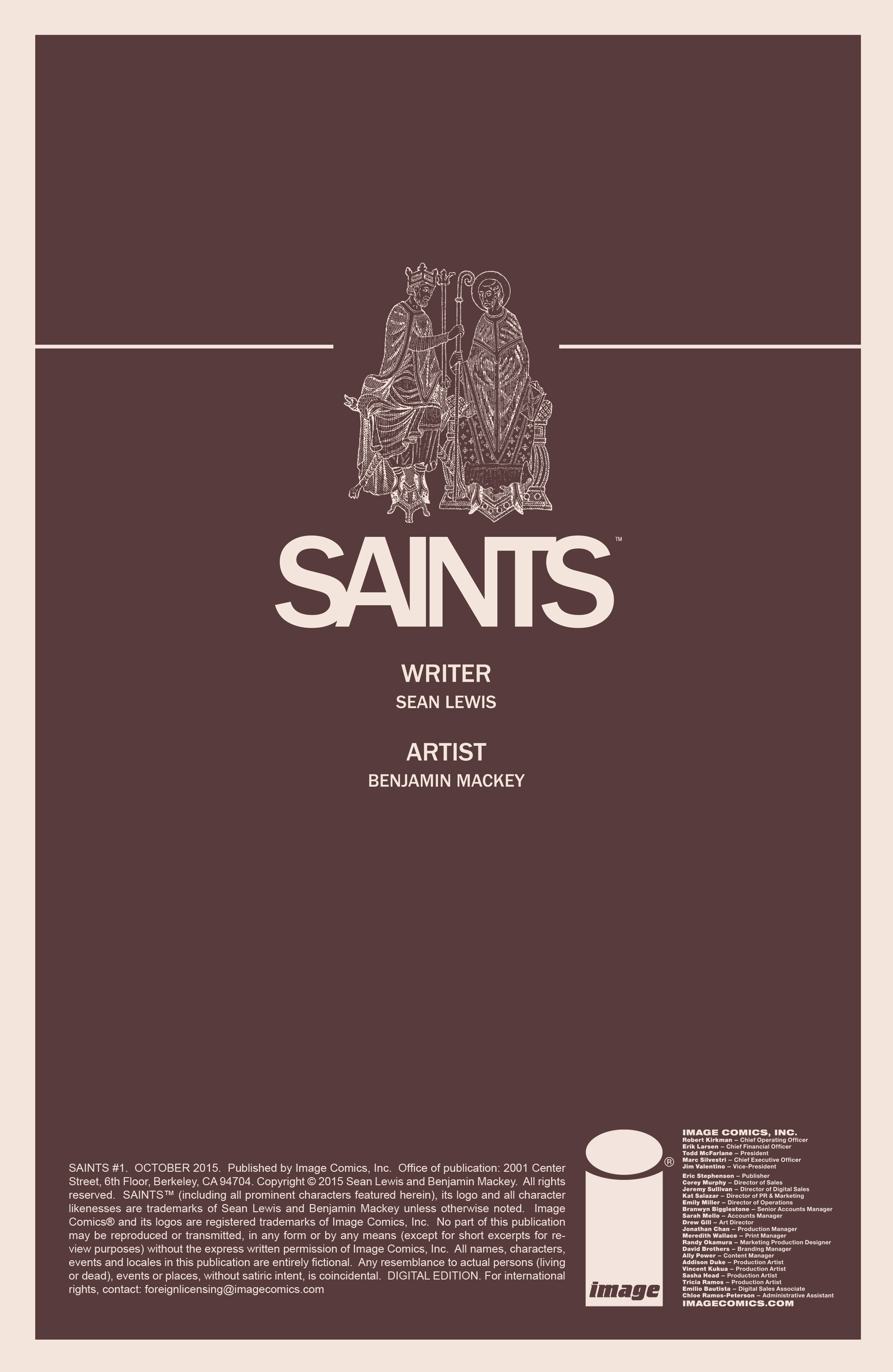 Read online Saints (2015) comic -  Issue #1 - 2