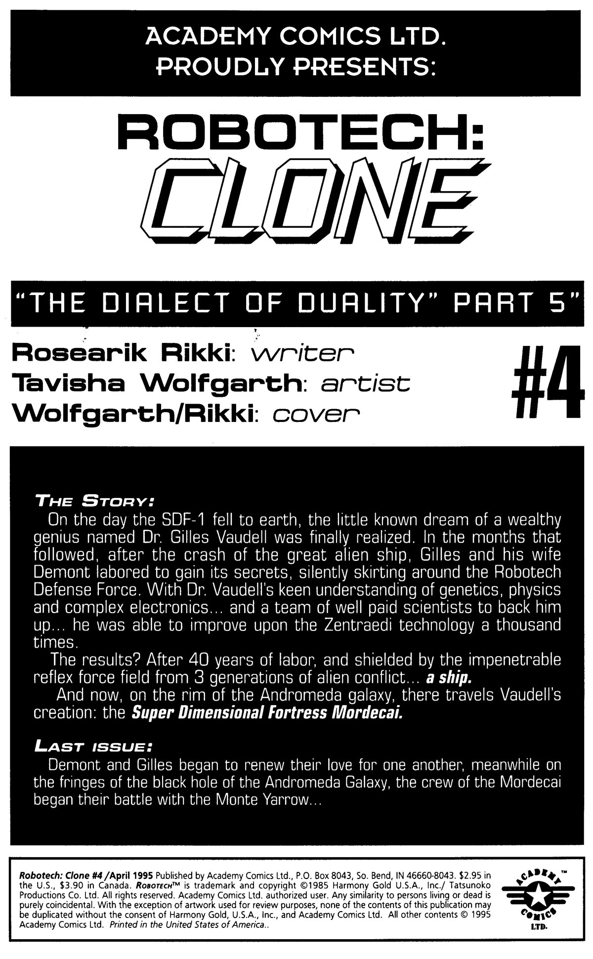 Read online Robotech Clone comic -  Issue #4 - 2