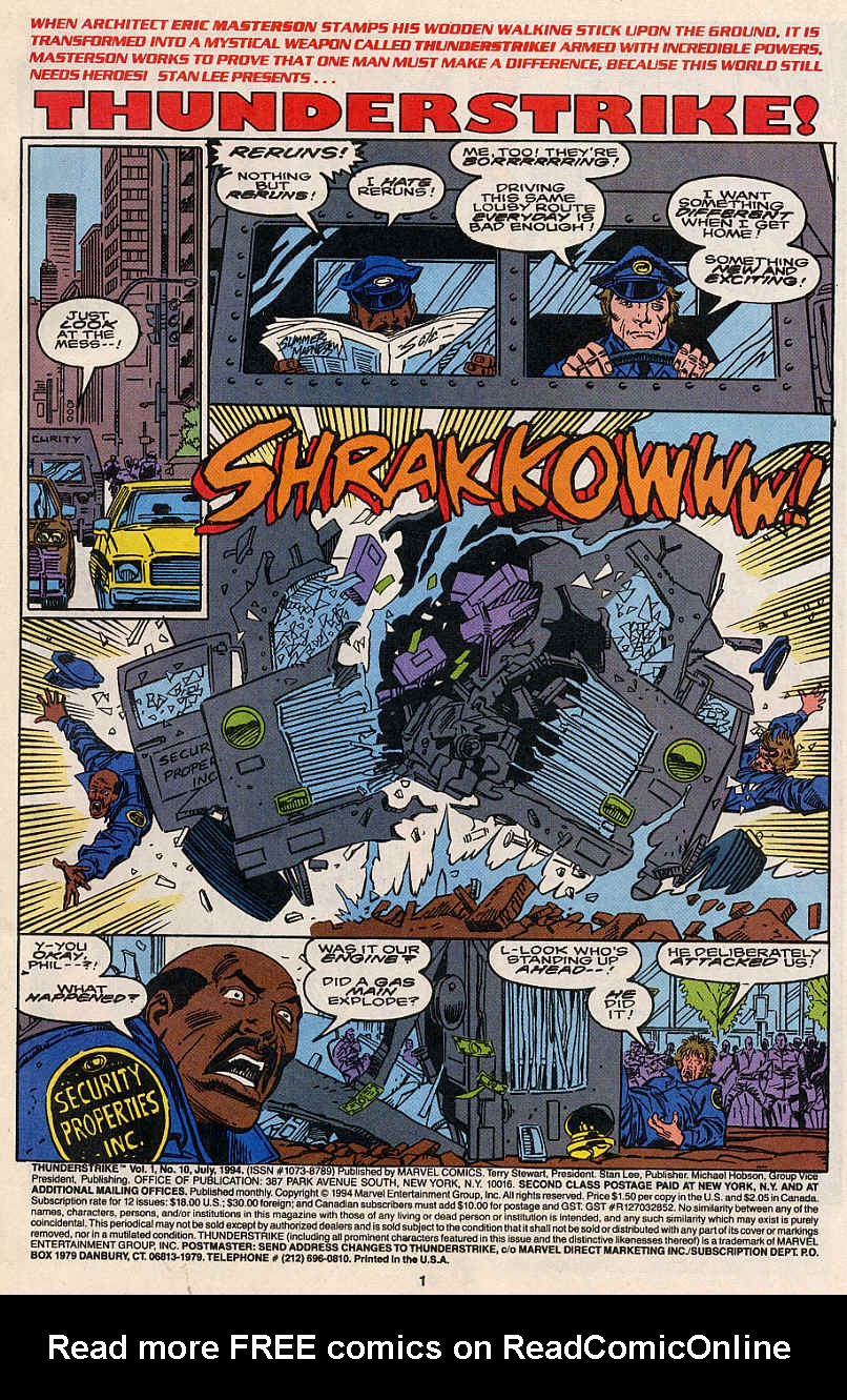 Read online Thunderstrike (1993) comic -  Issue #10 - 2