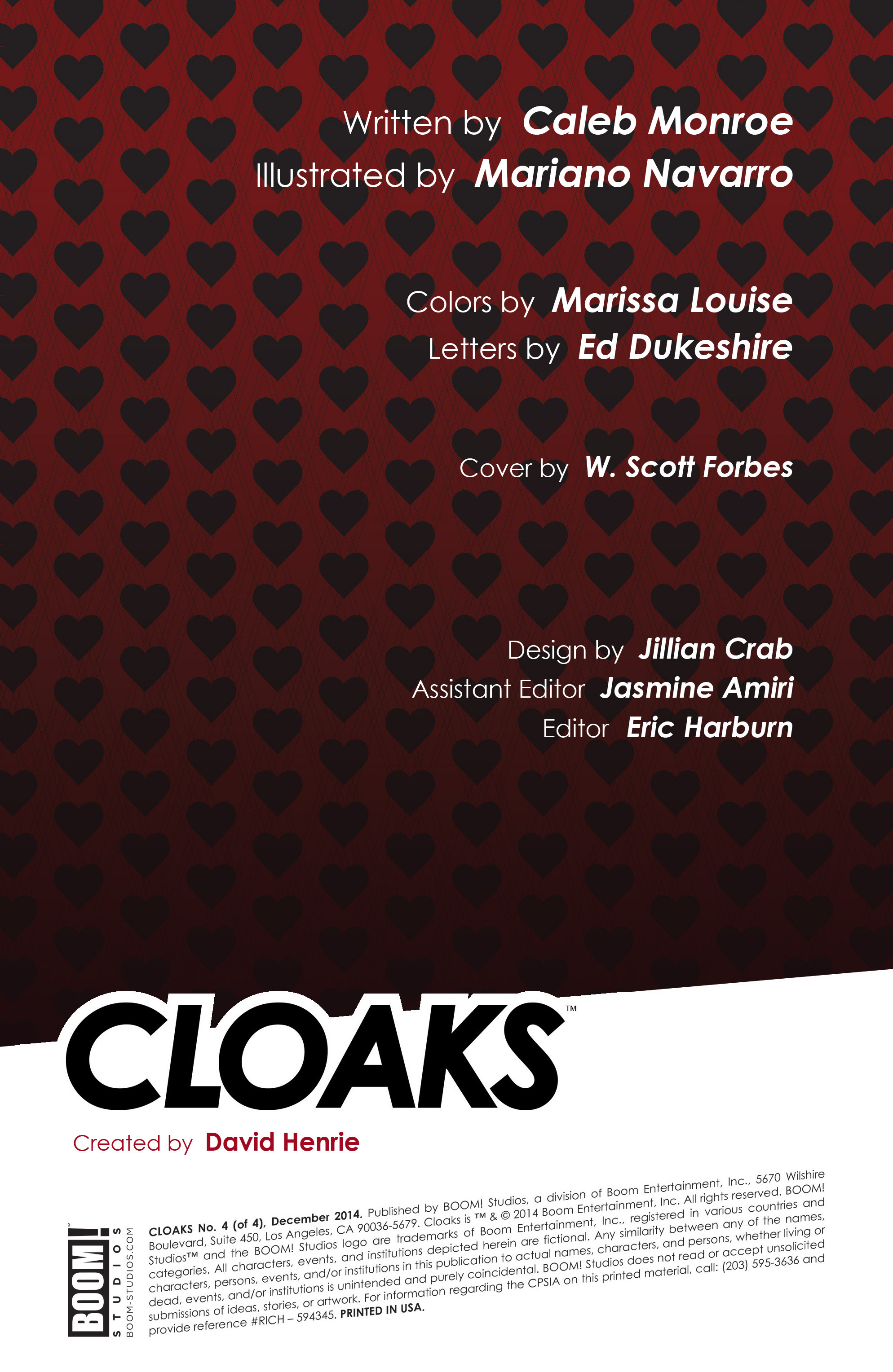 Read online Cloaks comic -  Issue #4 - 2