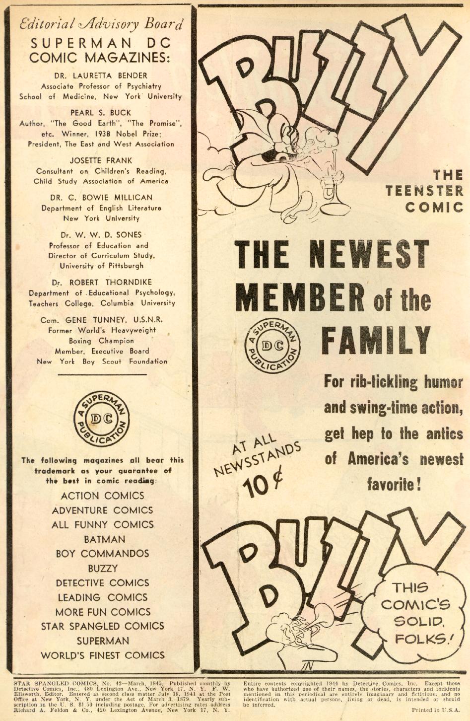 Read online Star Spangled Comics comic -  Issue #42 - 2