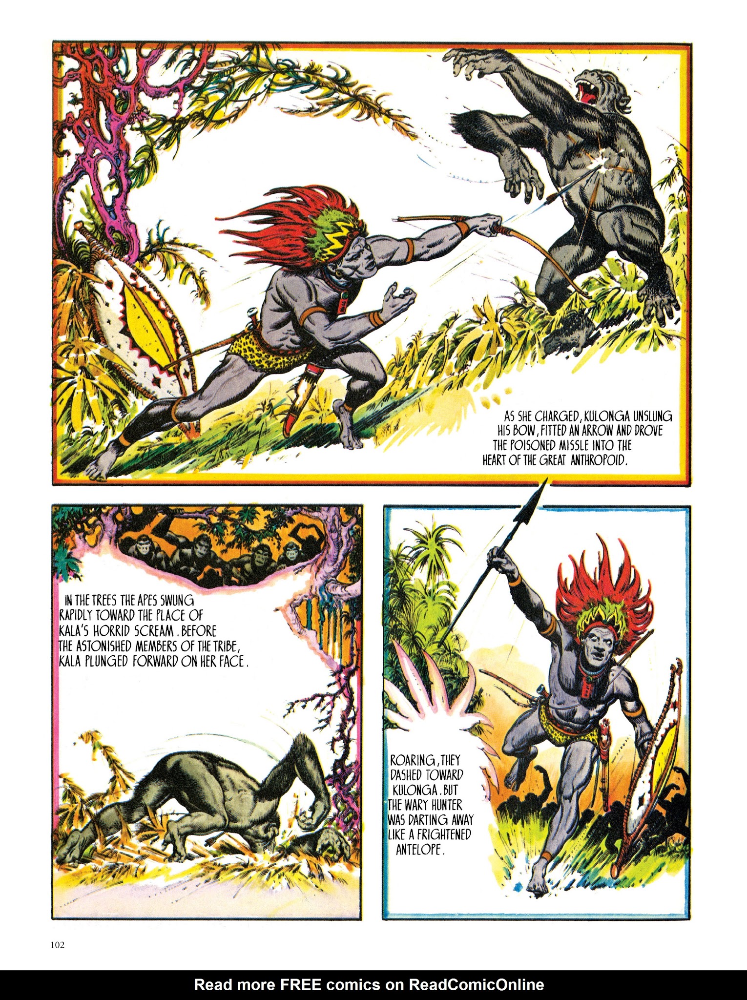 Read online Edgar Rice Burroughs' Tarzan: Burne Hogarth's Lord of the Jungle comic -  Issue # TPB - 102