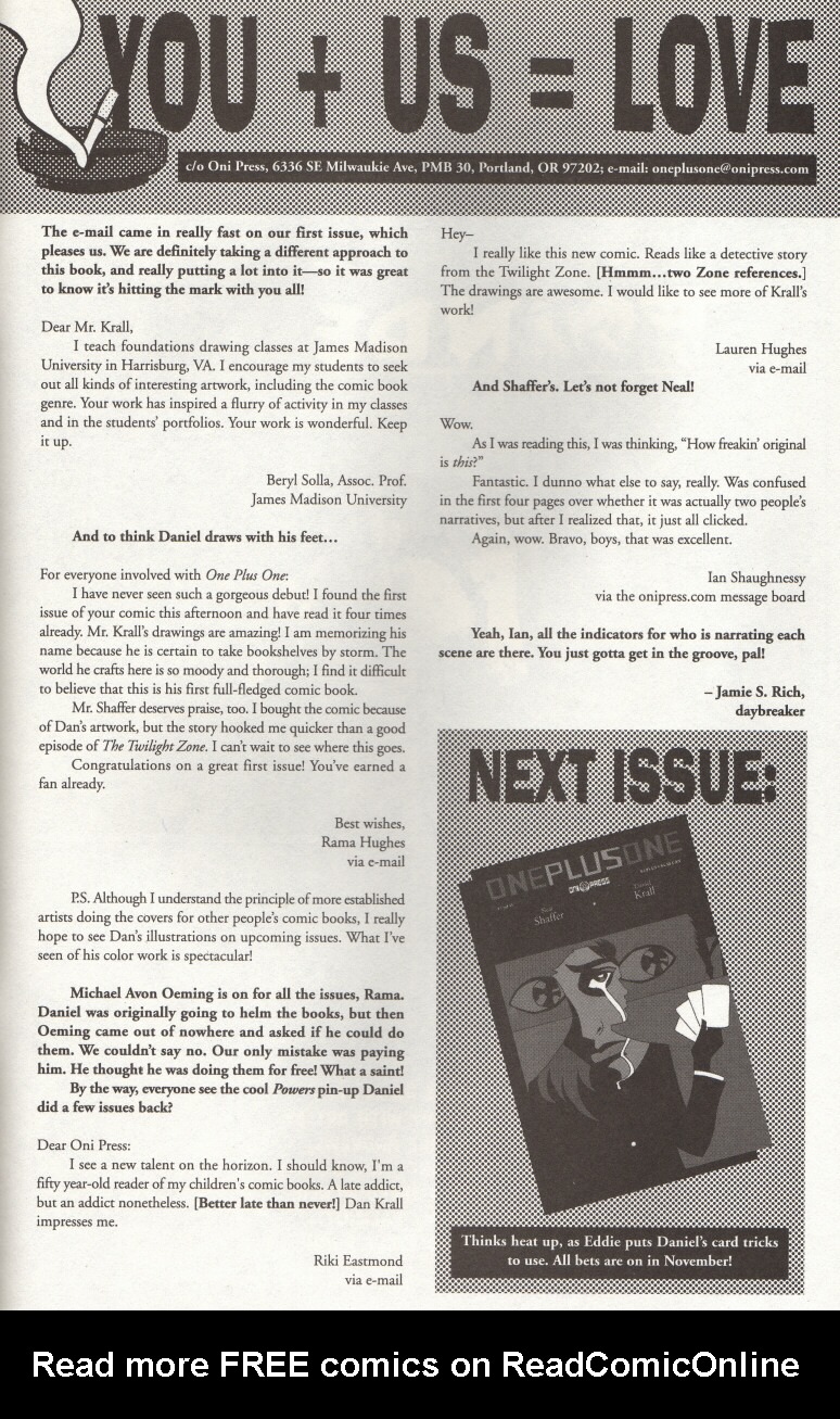 Read online One Plus One comic -  Issue #2 - 27