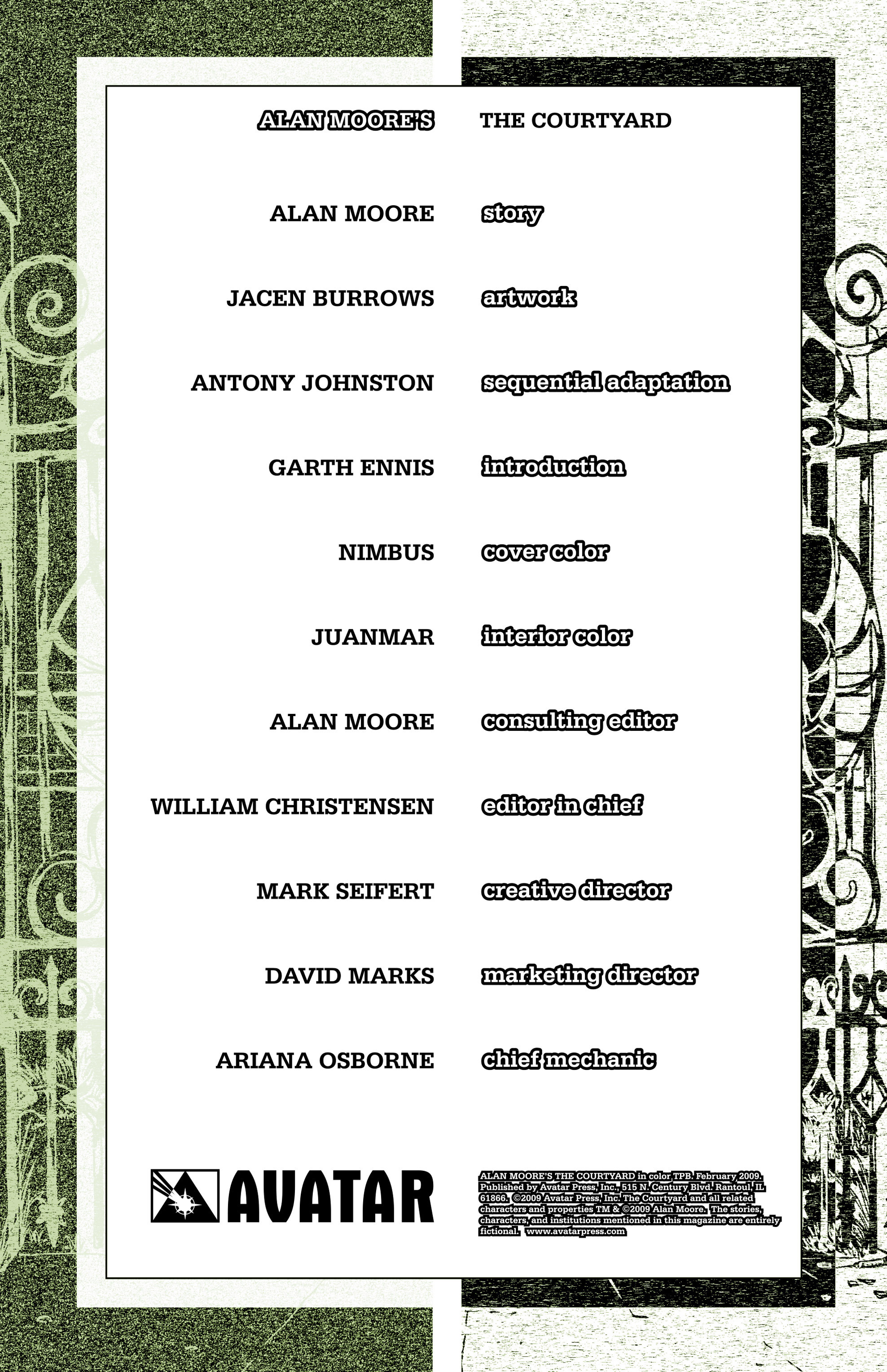 Read online Alan Moore's The Courtyard comic -  Issue # TPB - 2