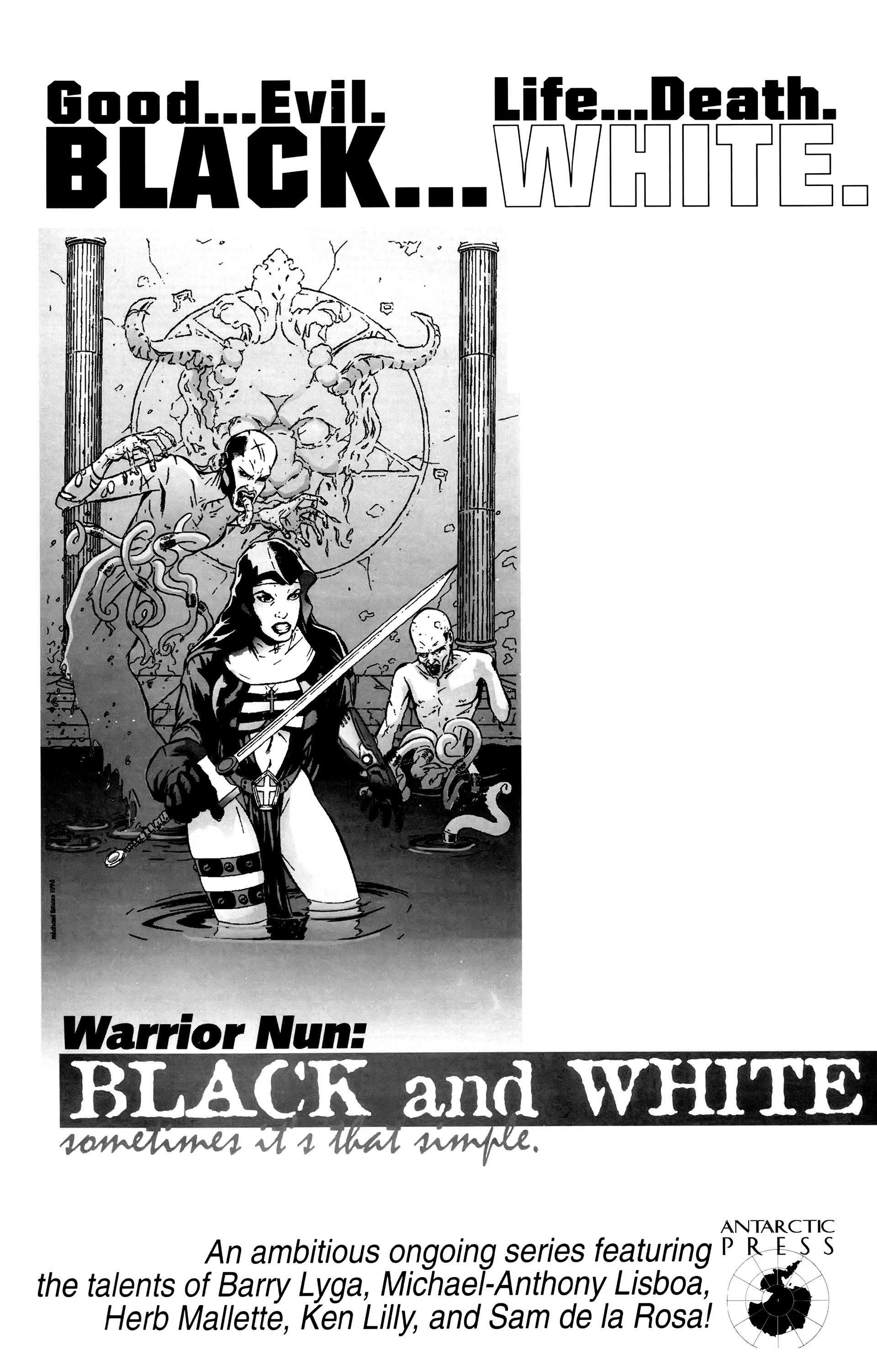 Read online Warrior Nun: Black & White comic -  Issue #1 - 27