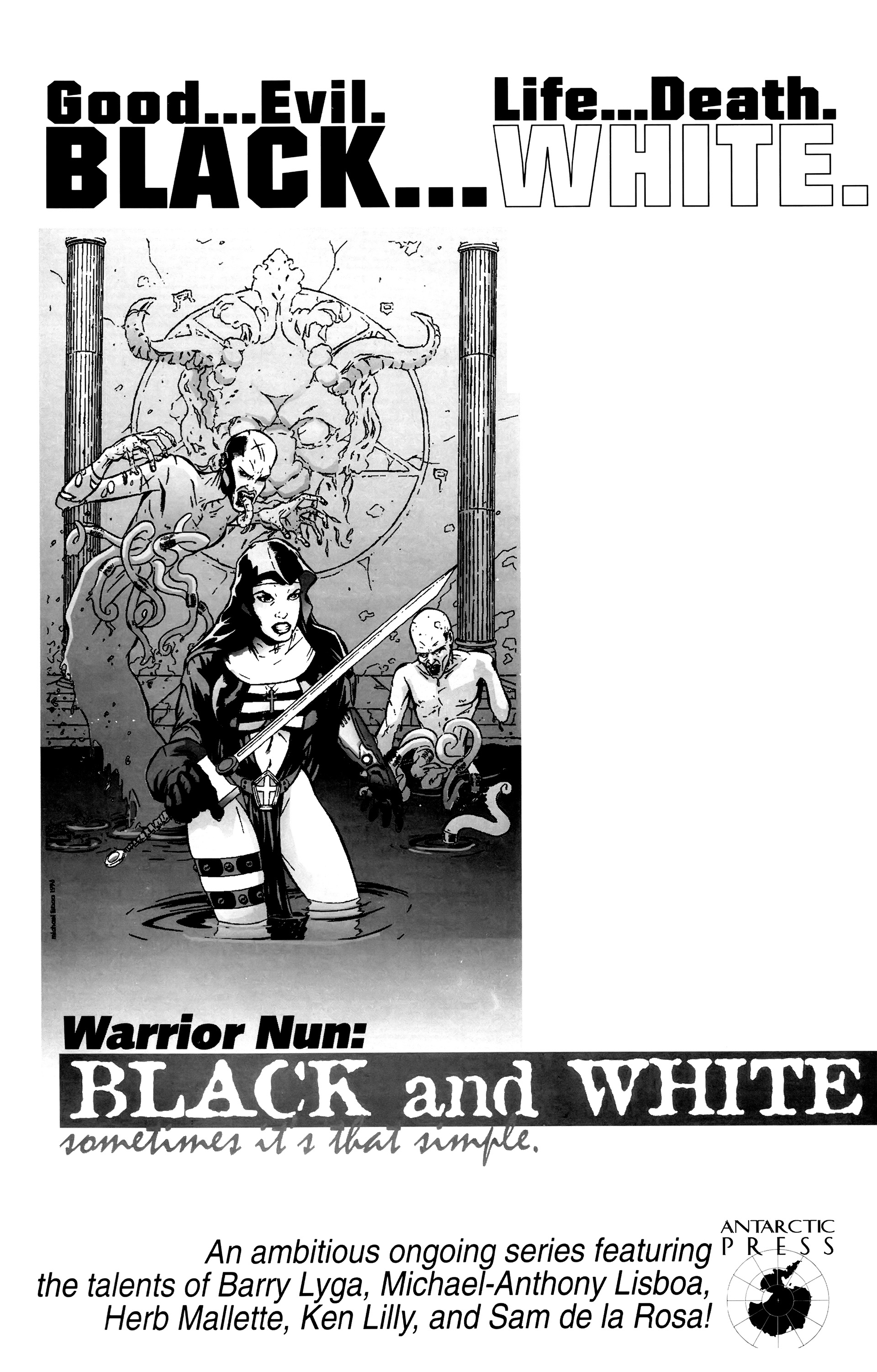 Read online Warrior Nun: Black & White comic -  Issue #1 - 27