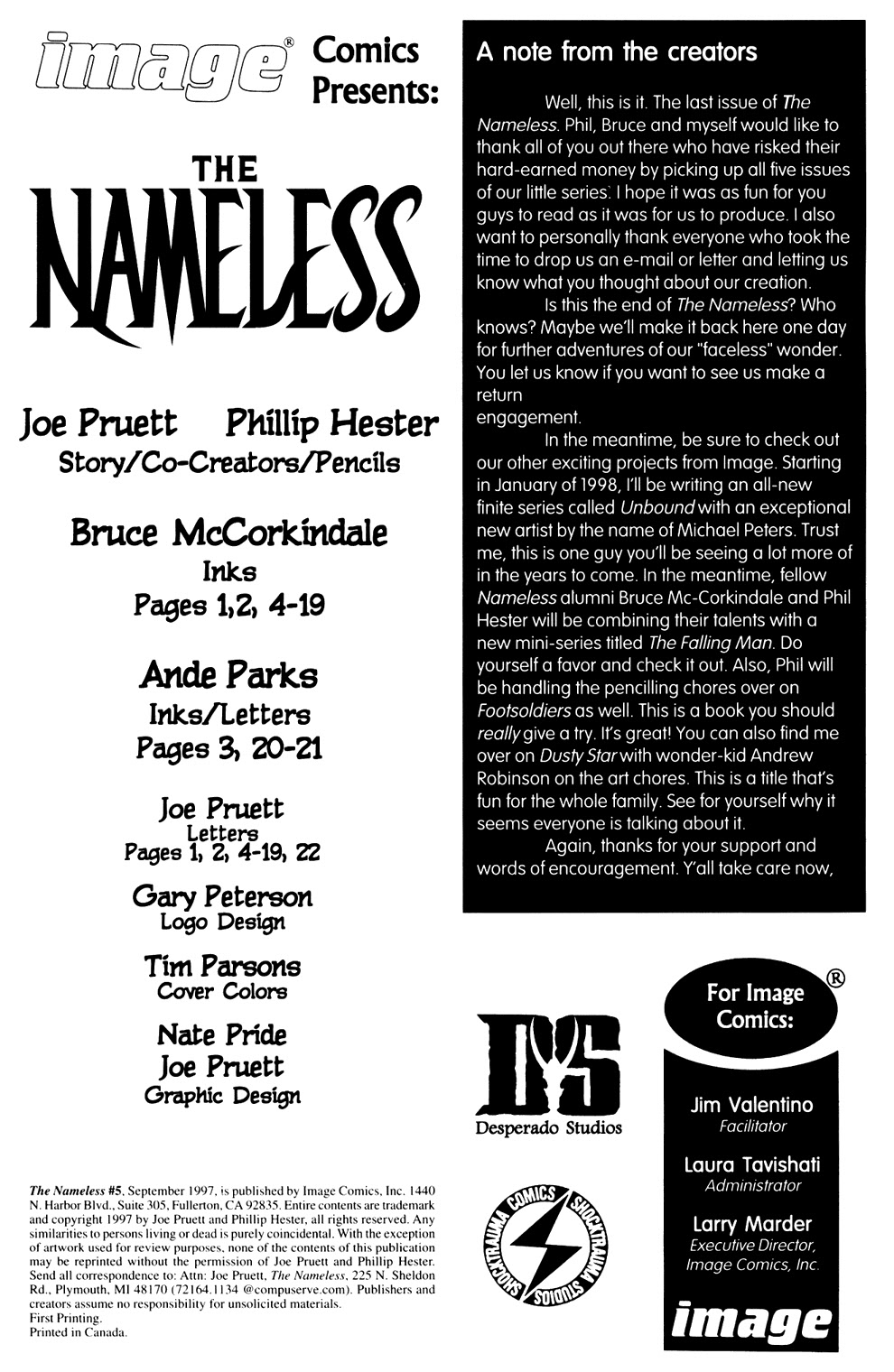Read online The Nameless comic -  Issue #5 - 2