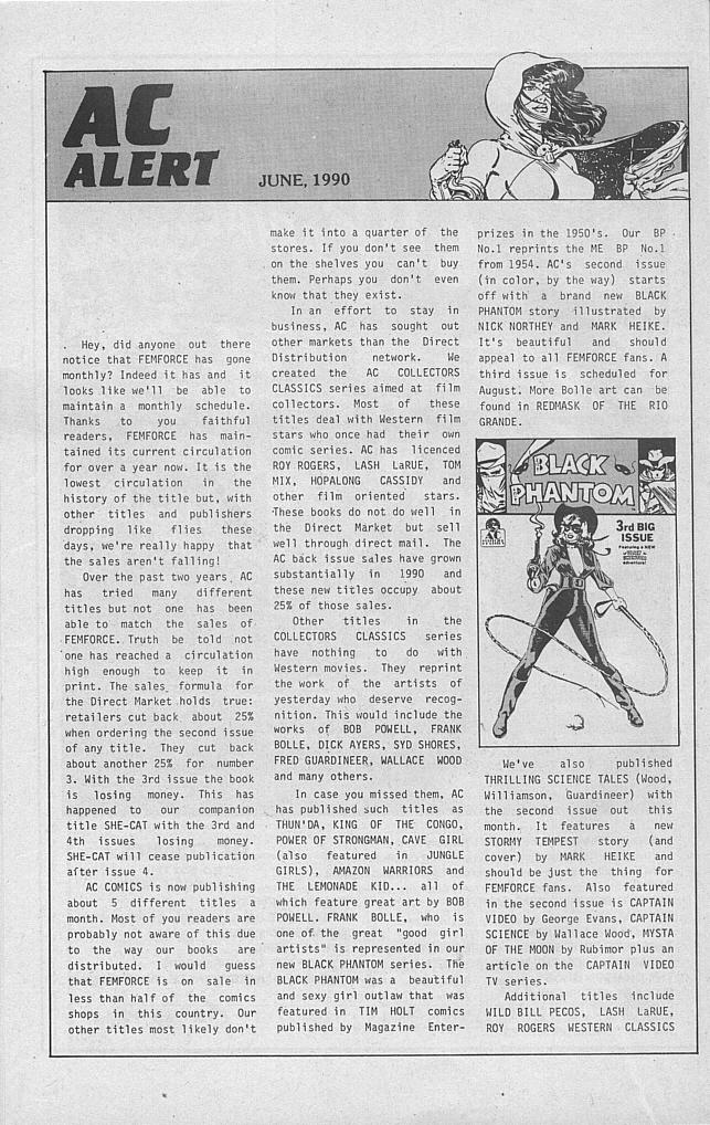 Read online Femforce comic -  Issue #26 - 30