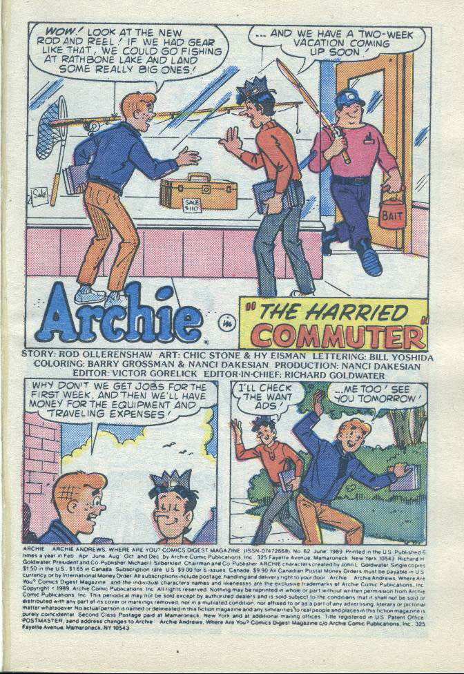Read online Archie...Archie Andrews, Where Are You? Digest Magazine comic -  Issue #62 - 2