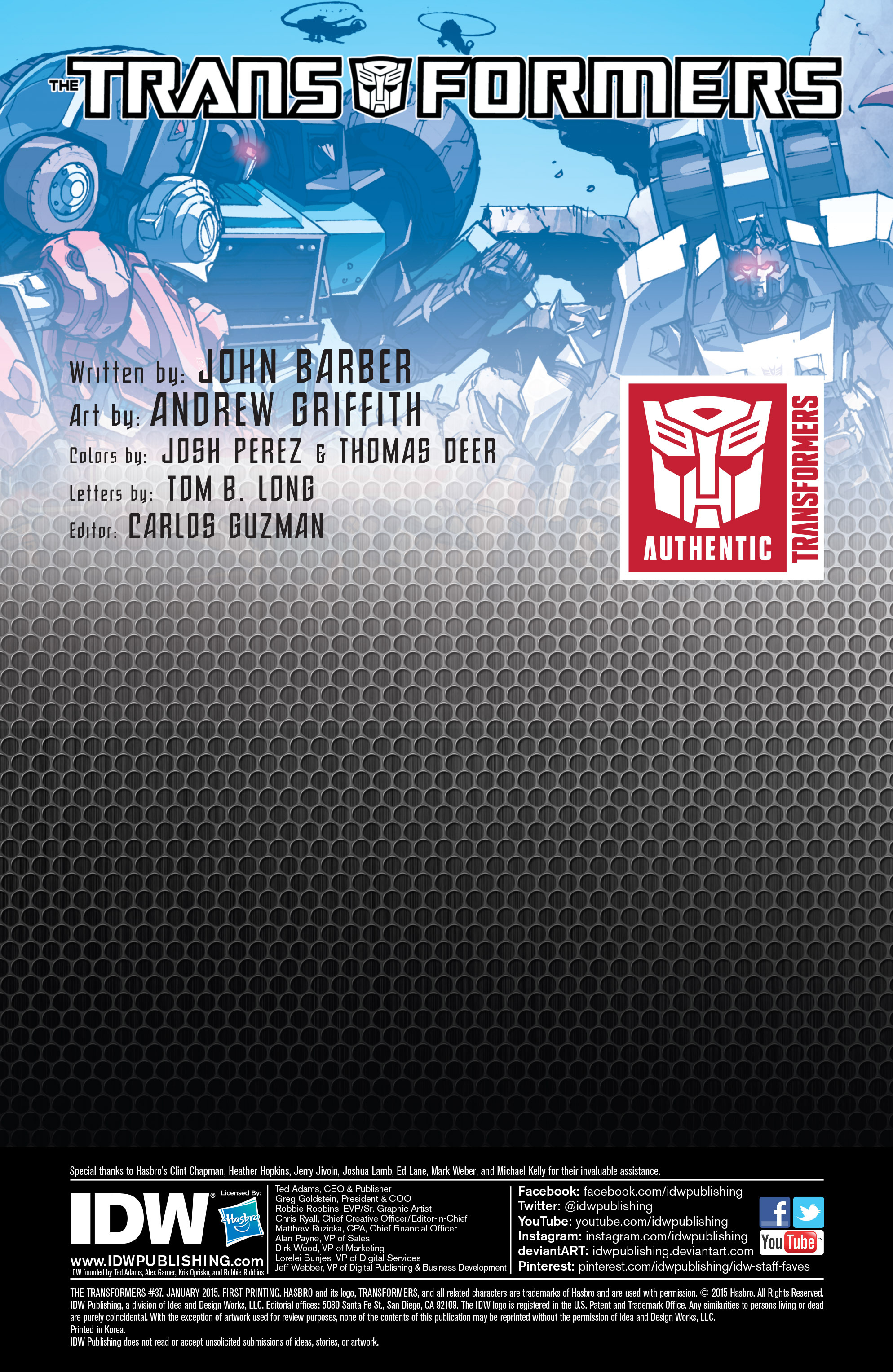 Read online The Transformers (2014) comic -  Issue #37 - 2