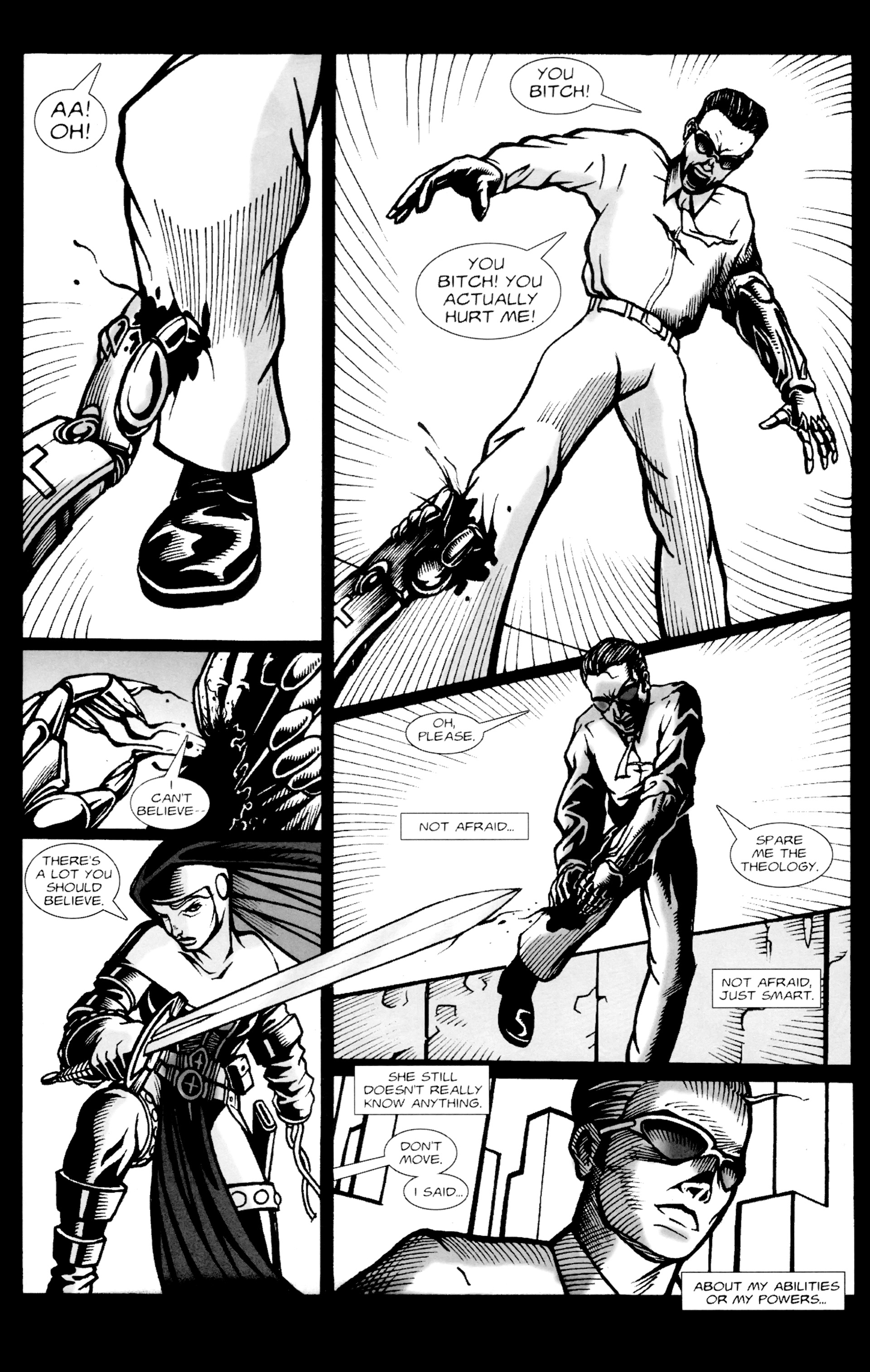 Read online Warrior Nun: Black & White comic -  Issue #3 - 17