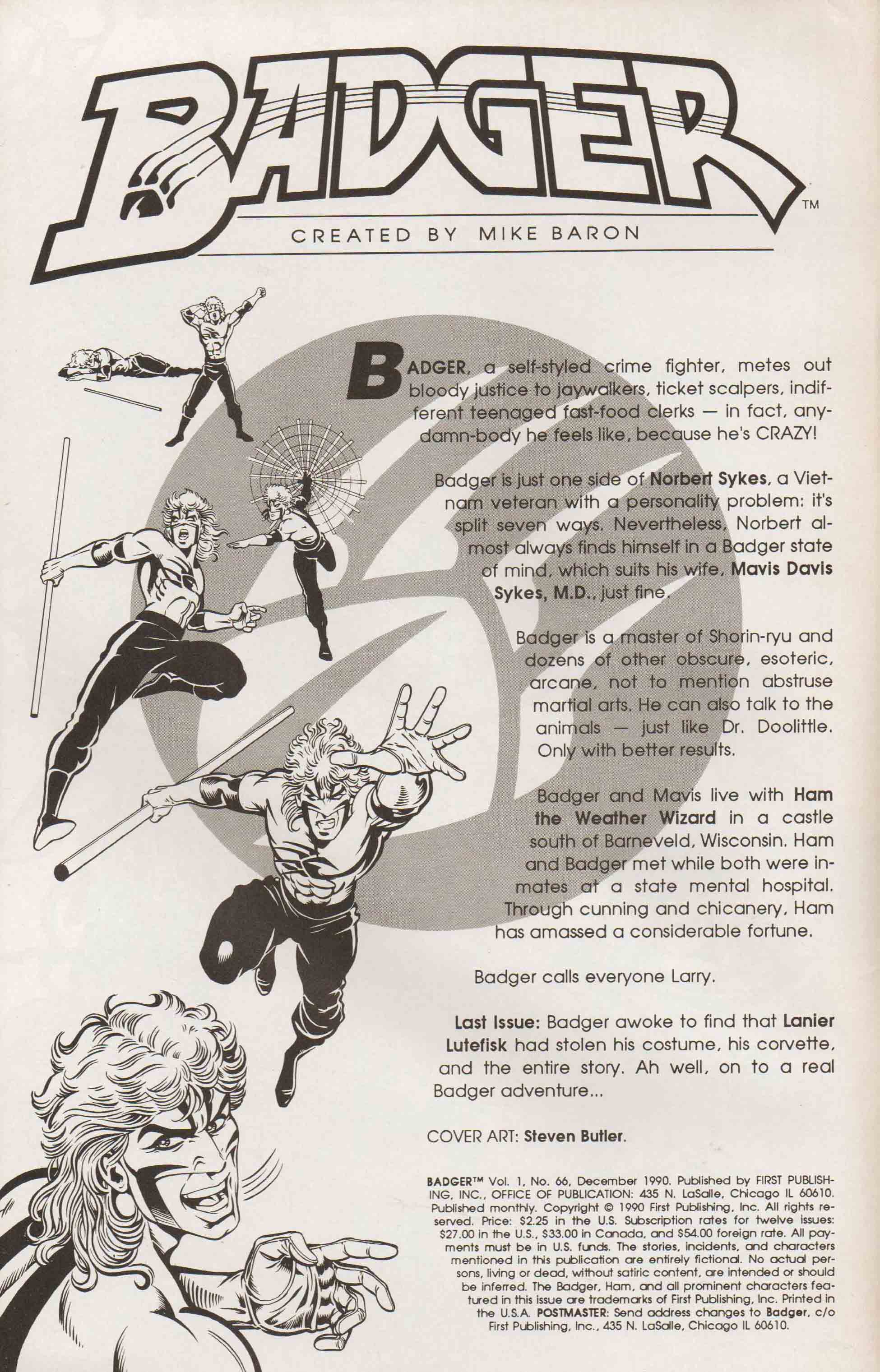 Read online The Badger comic -  Issue #66 - 2