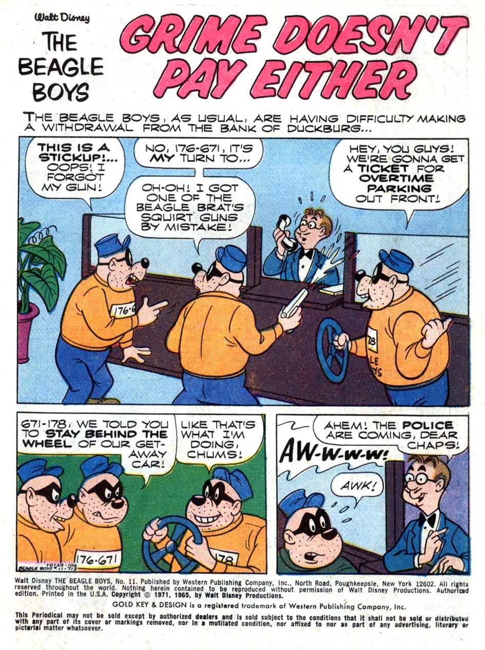 Read online Walt Disney THE BEAGLE BOYS comic -  Issue #11 - 3