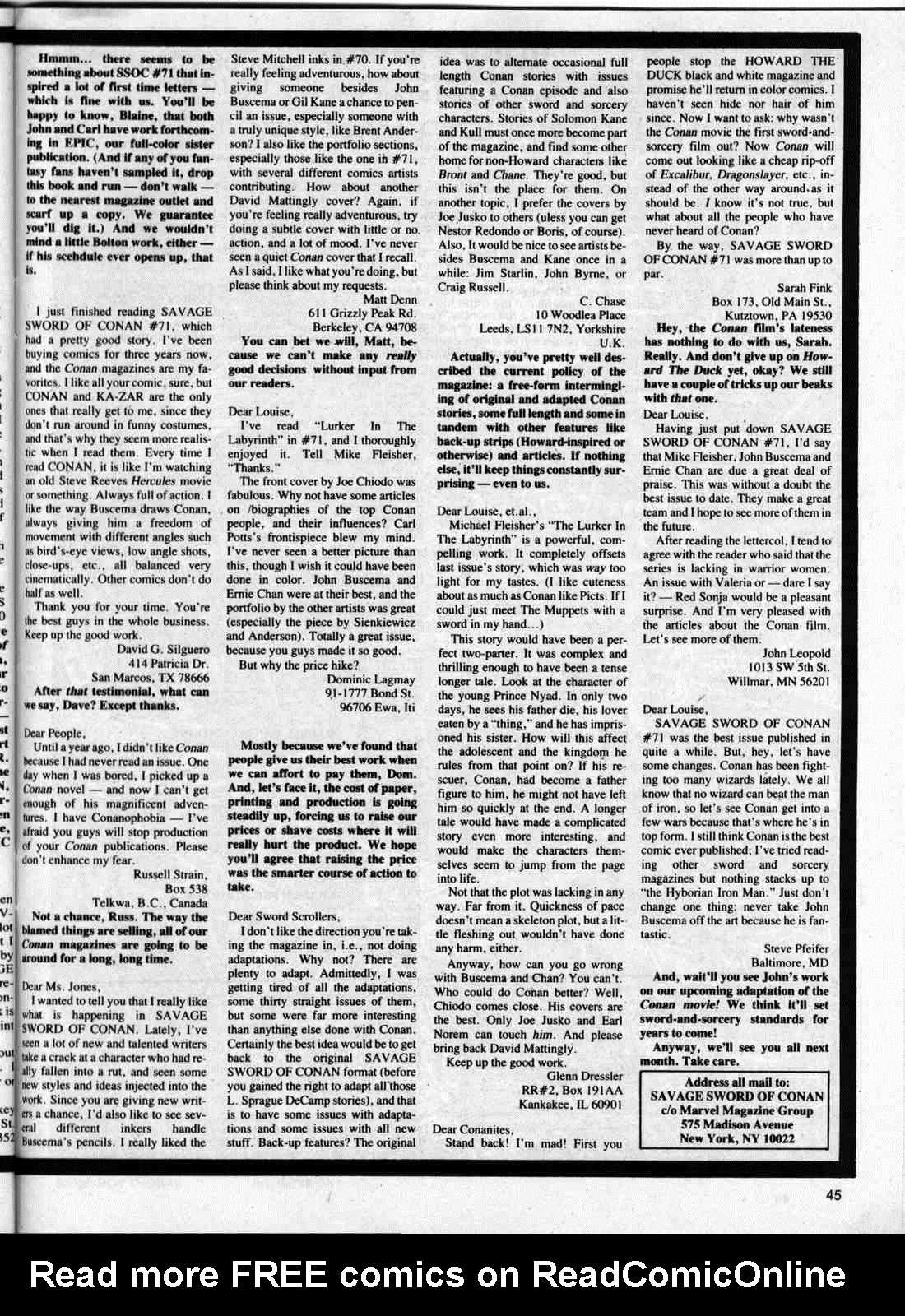 Read online The Savage Sword Of Conan comic -  Issue #74 - 44