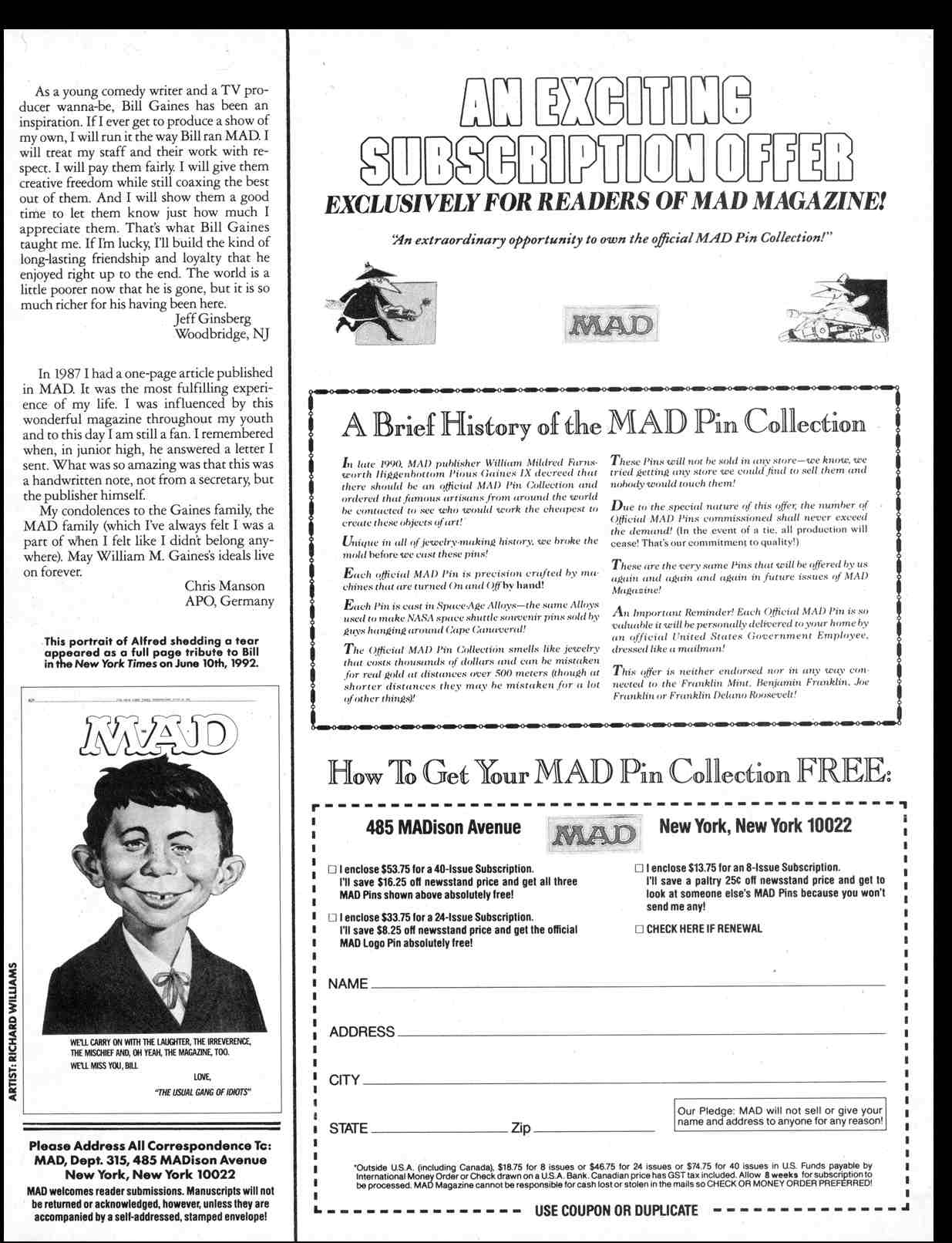 Read online MAD comic -  Issue #315 - 5