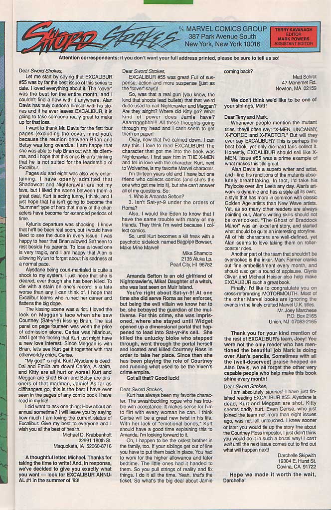 Read online Excalibur (1988) comic -  Issue #60 - 22